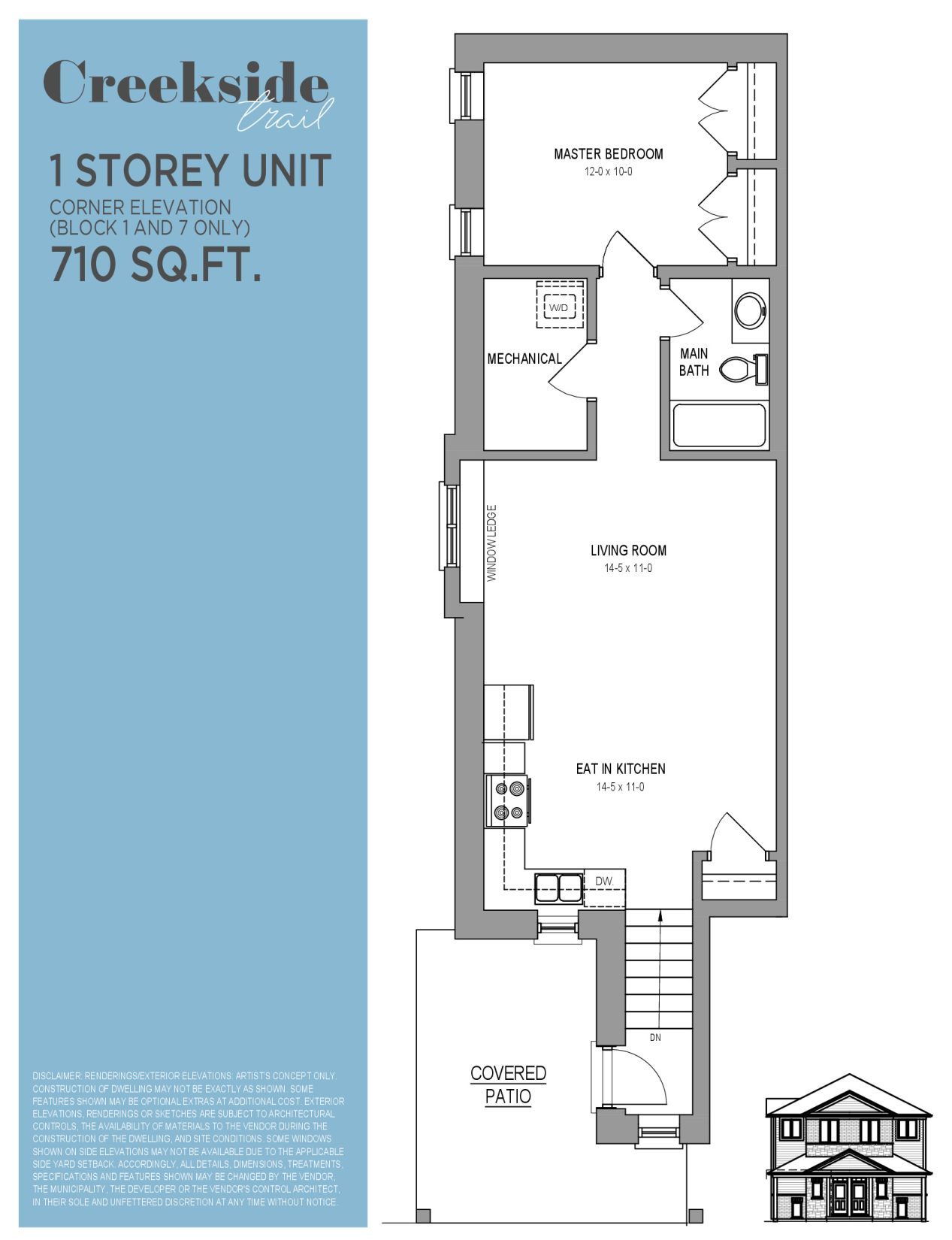 710 sq.ft. floor plan