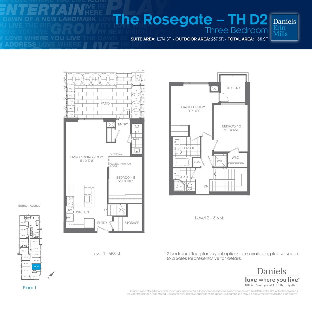 The Rosegate - TH D2 floor plan