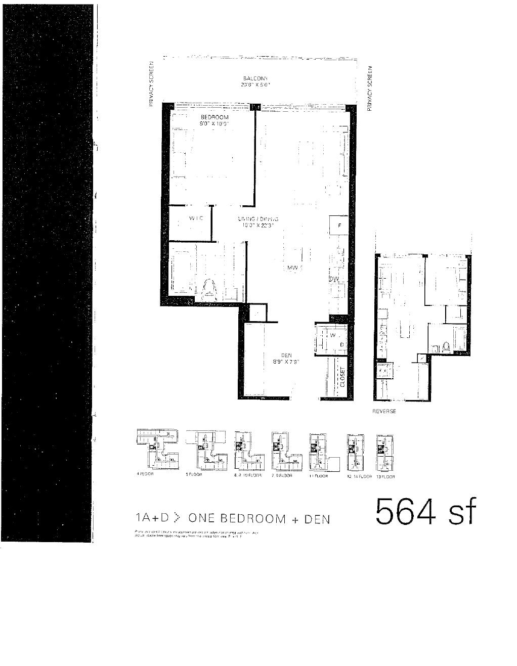 1A+D floor plan