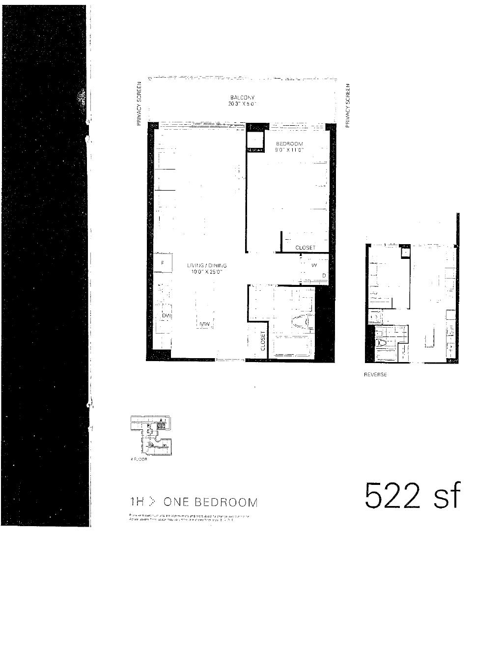 1H floor plan