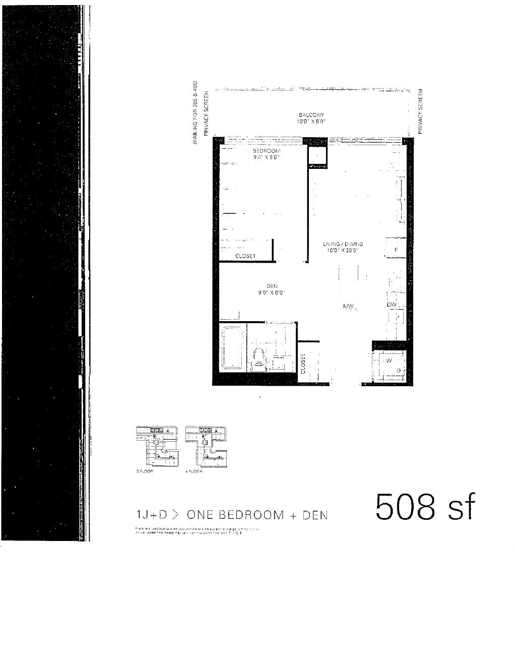 1J+D floor plan