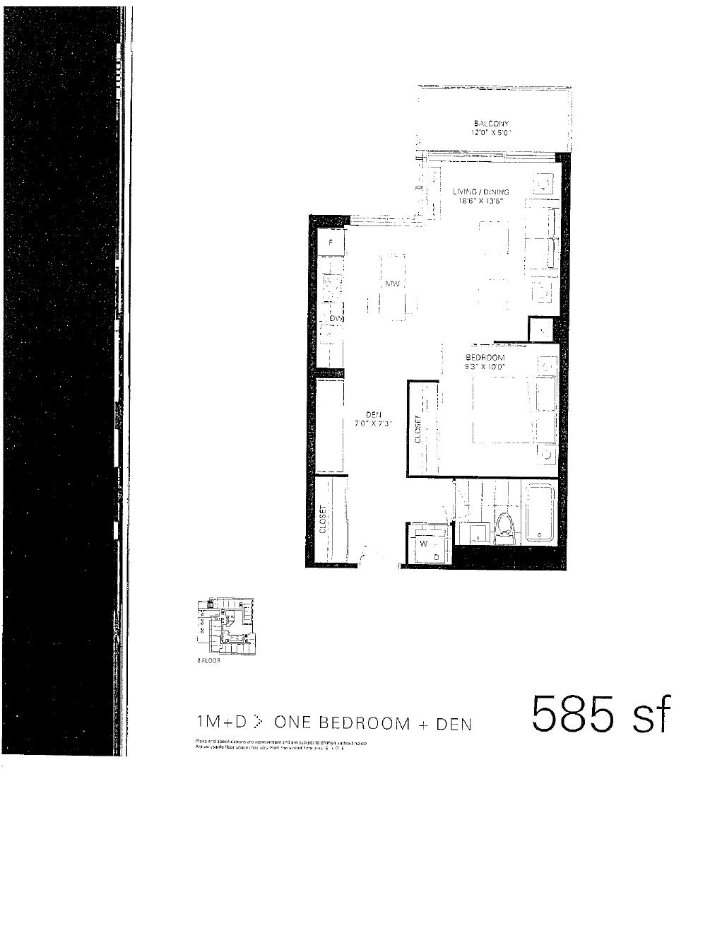 1M+D floor plan