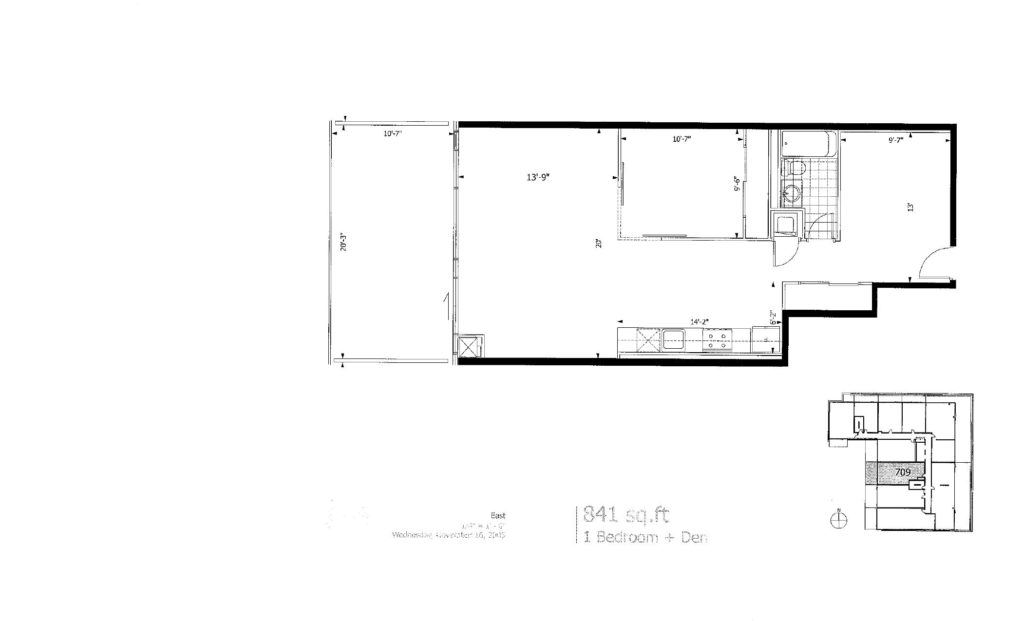 Suite 709 floor plan