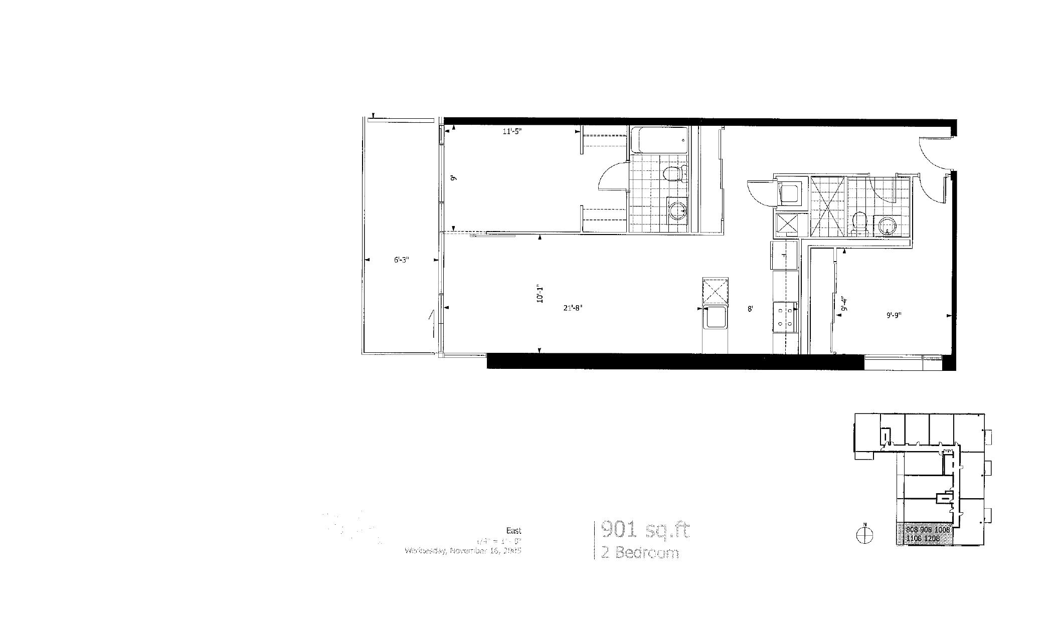 Suite 808 / 908 / 1008 / 1108 / 1208 floor plan