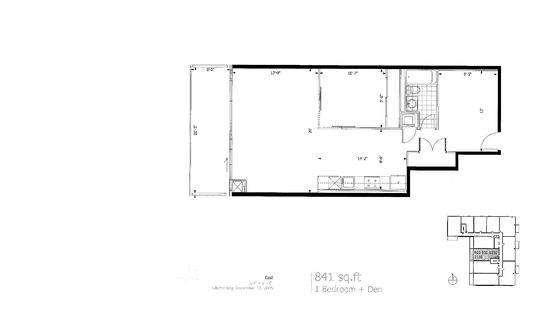 Suite 810 / 910 / 1010 / 1110 floor plan