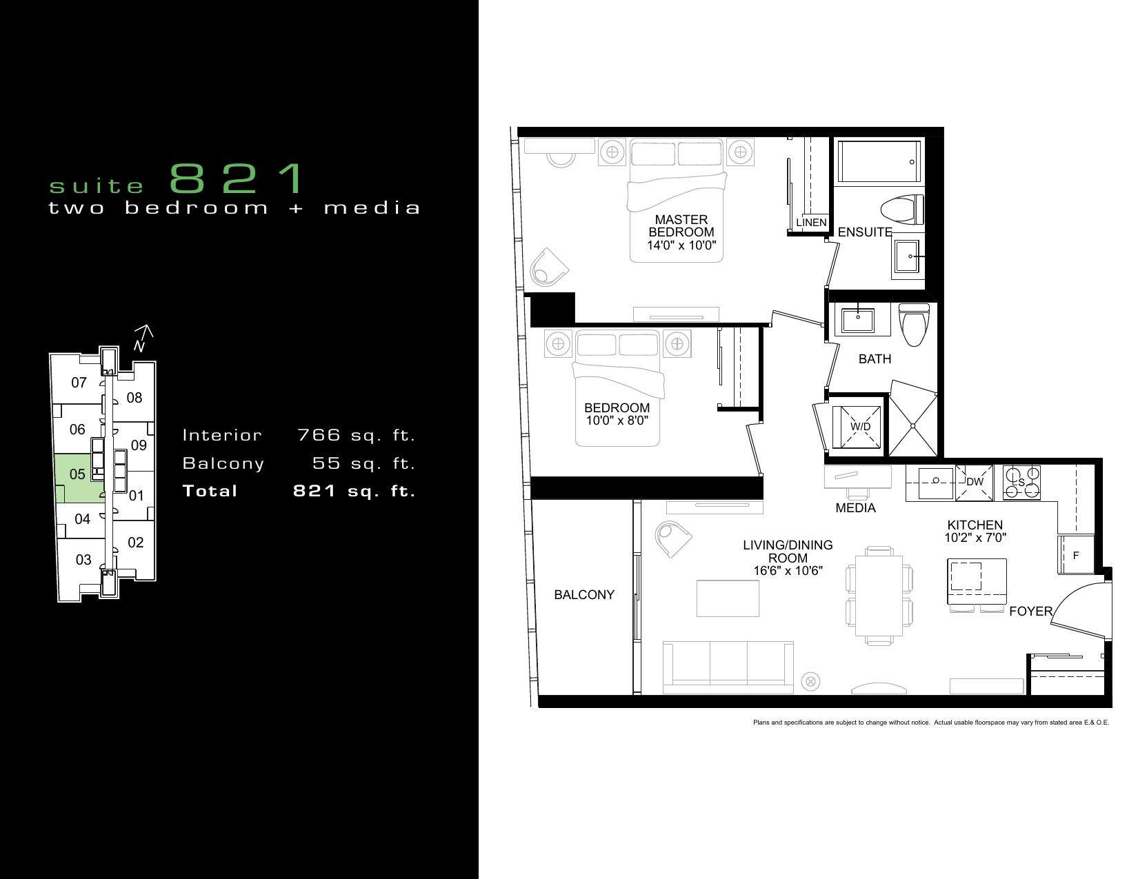 Suite 821 floor plan