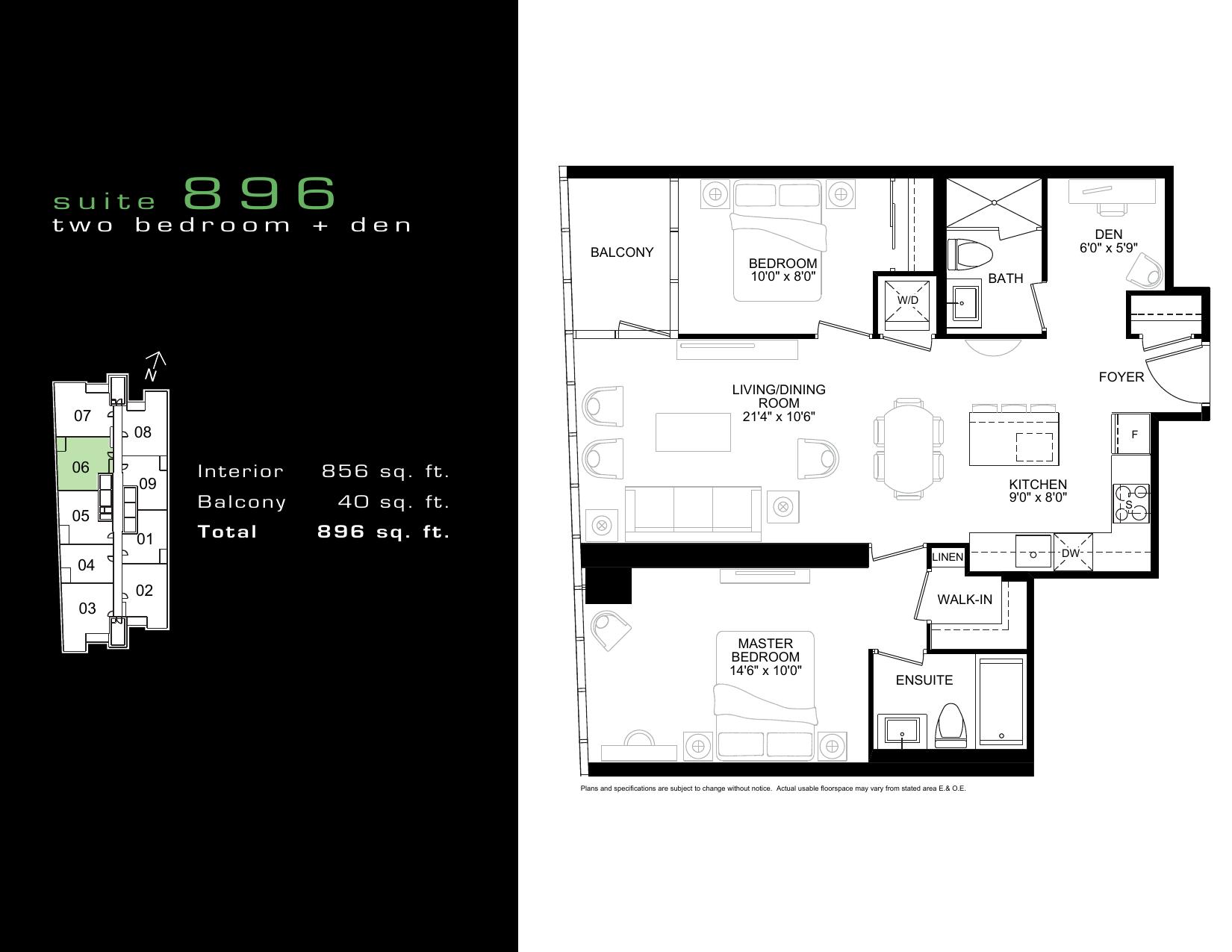 Suite 896 floor plan