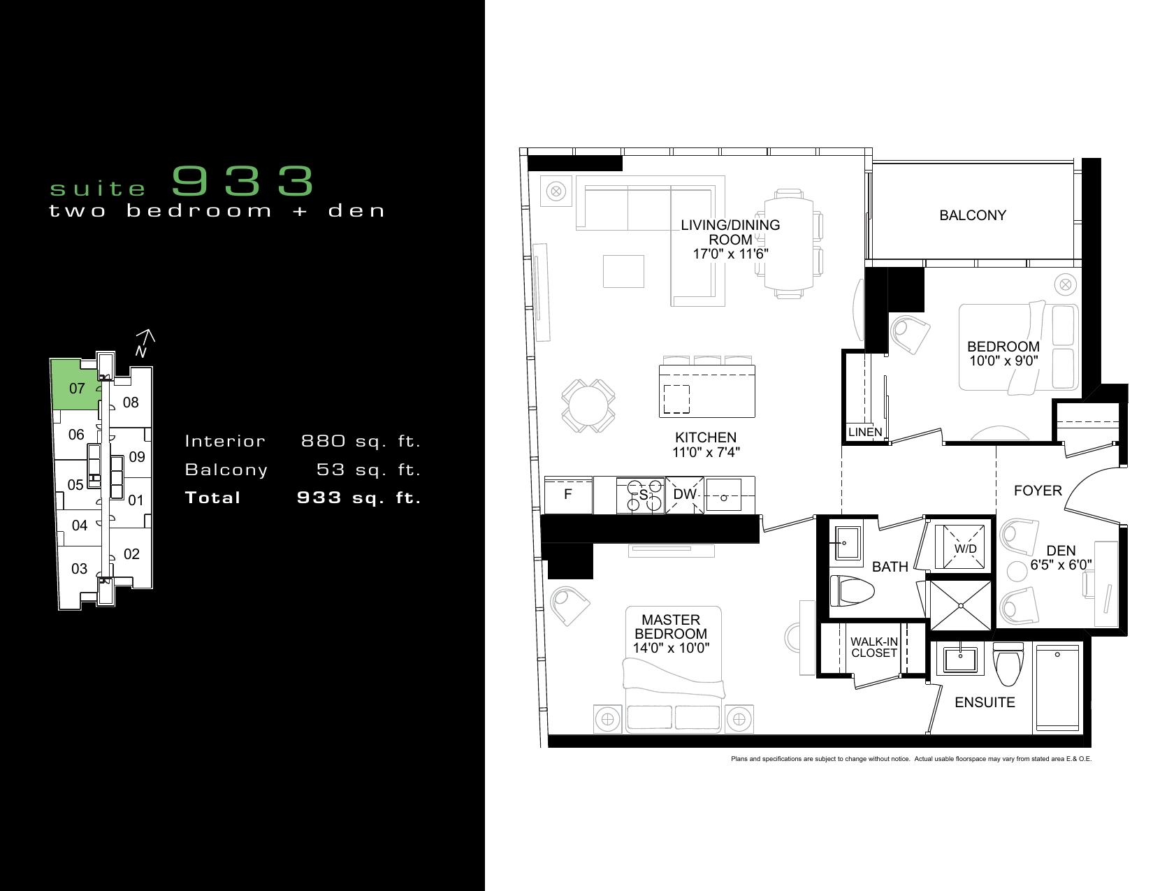 Suite 933 floor plan