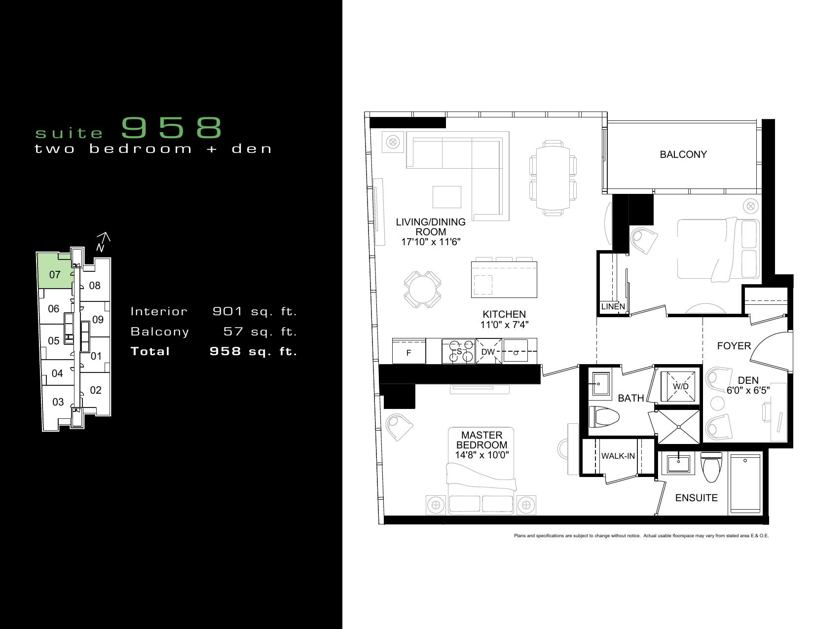 Suite 958 floor plan