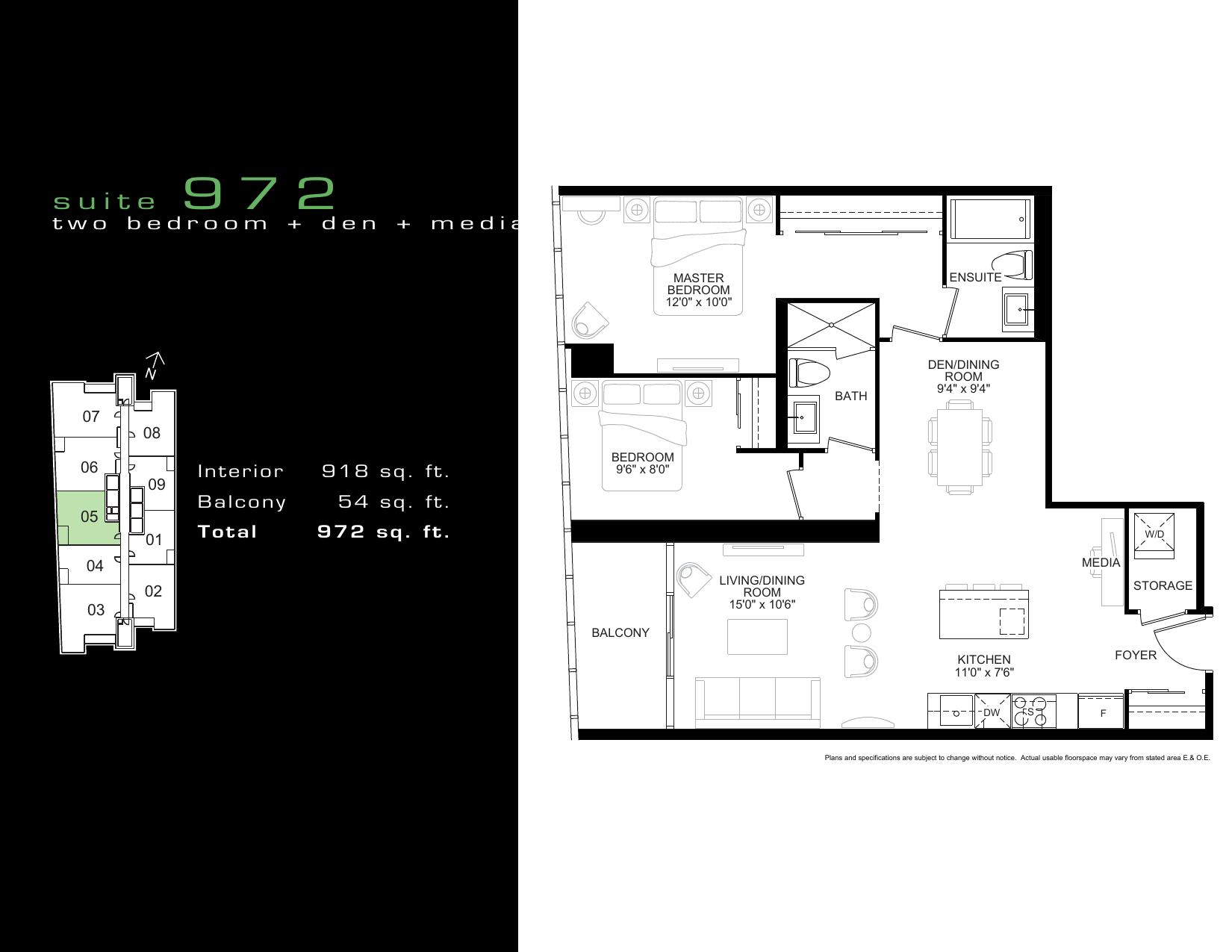 Suite 972 floor plan