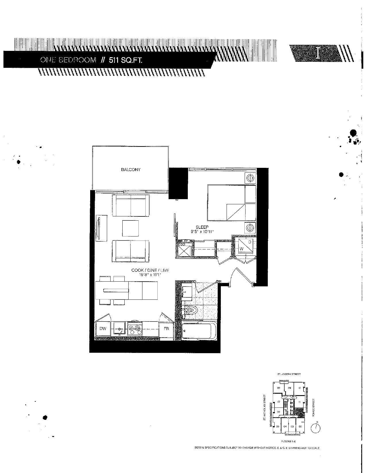 I (Flrs 7-41) floor plan
