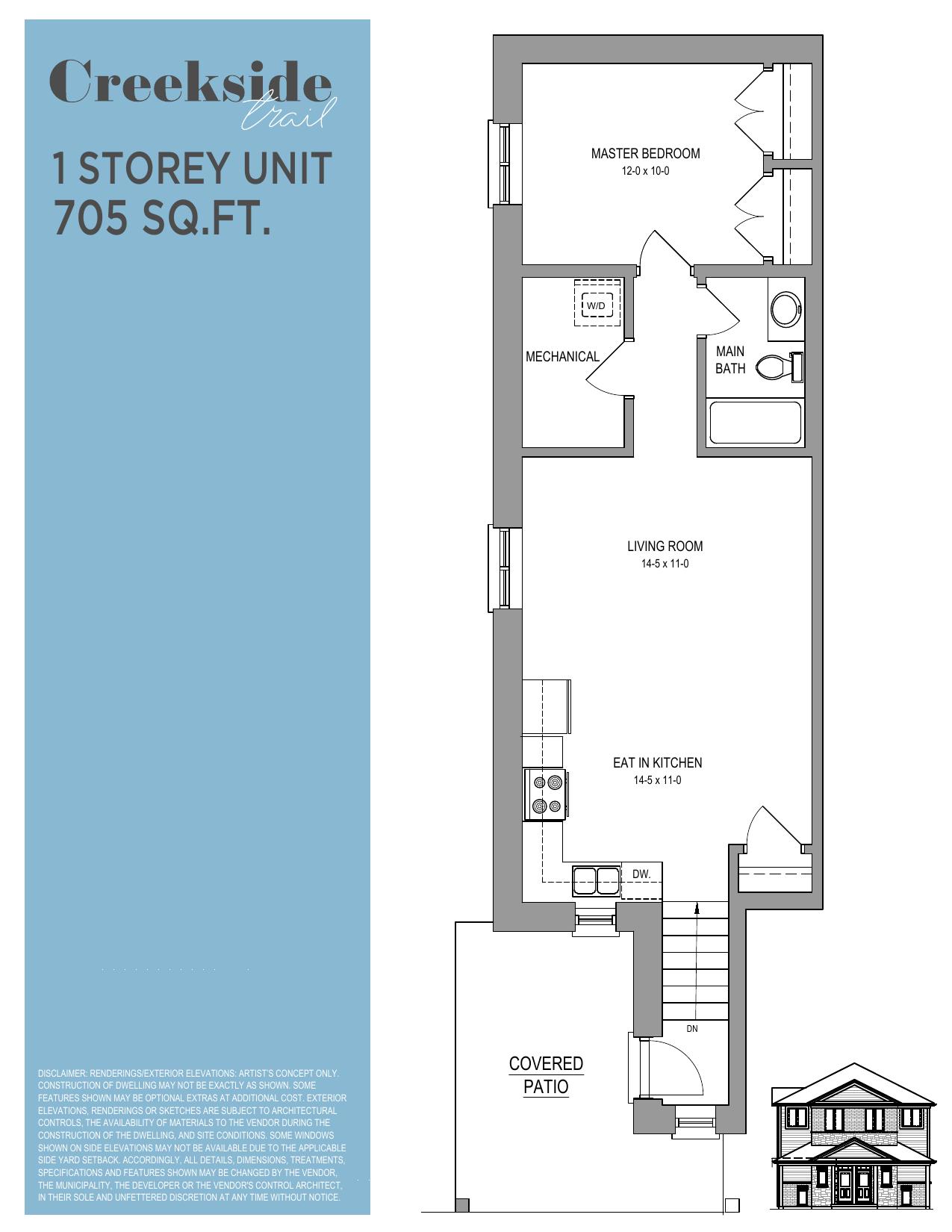 705 sq.ft. floor plan