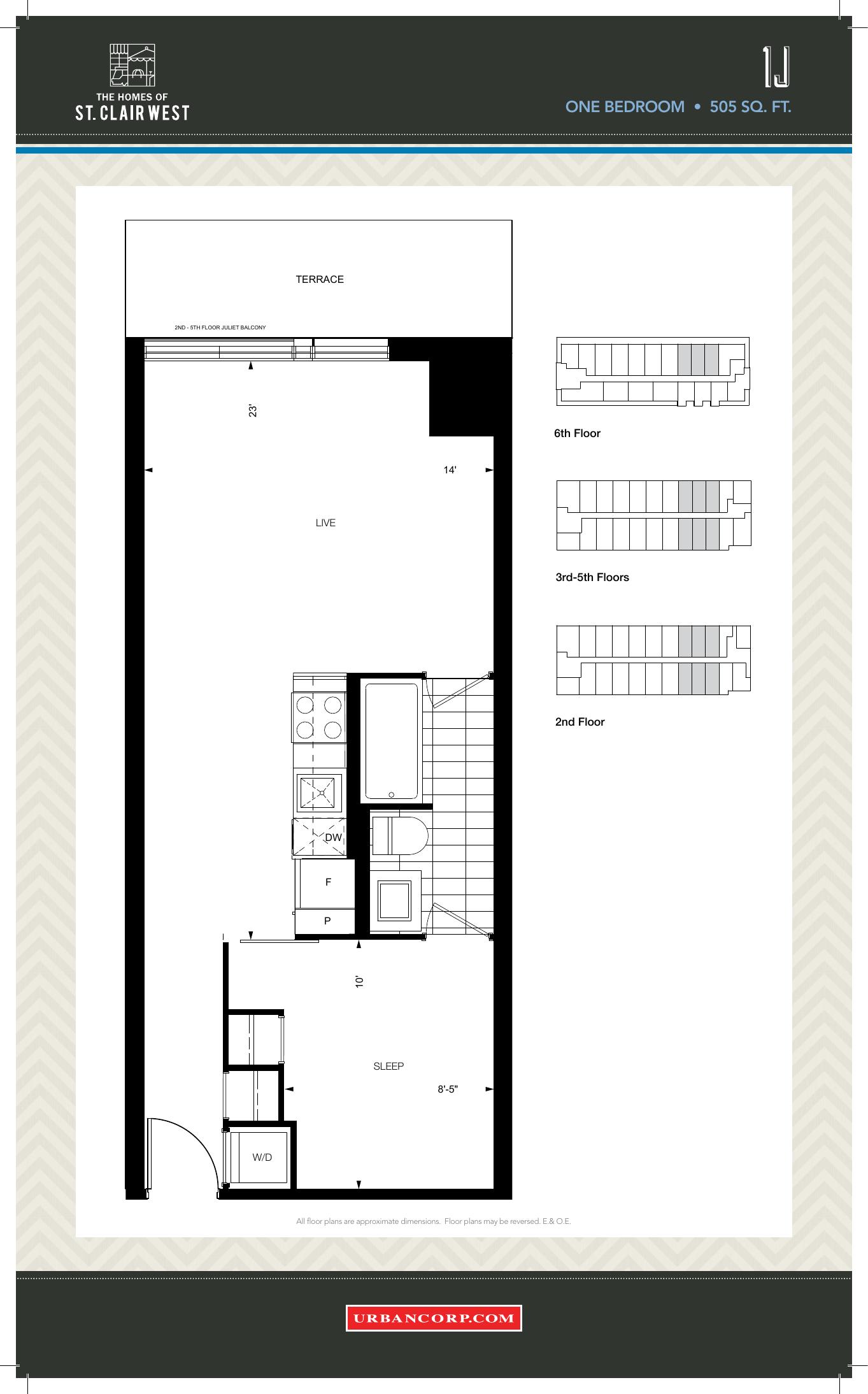 1J floor plan