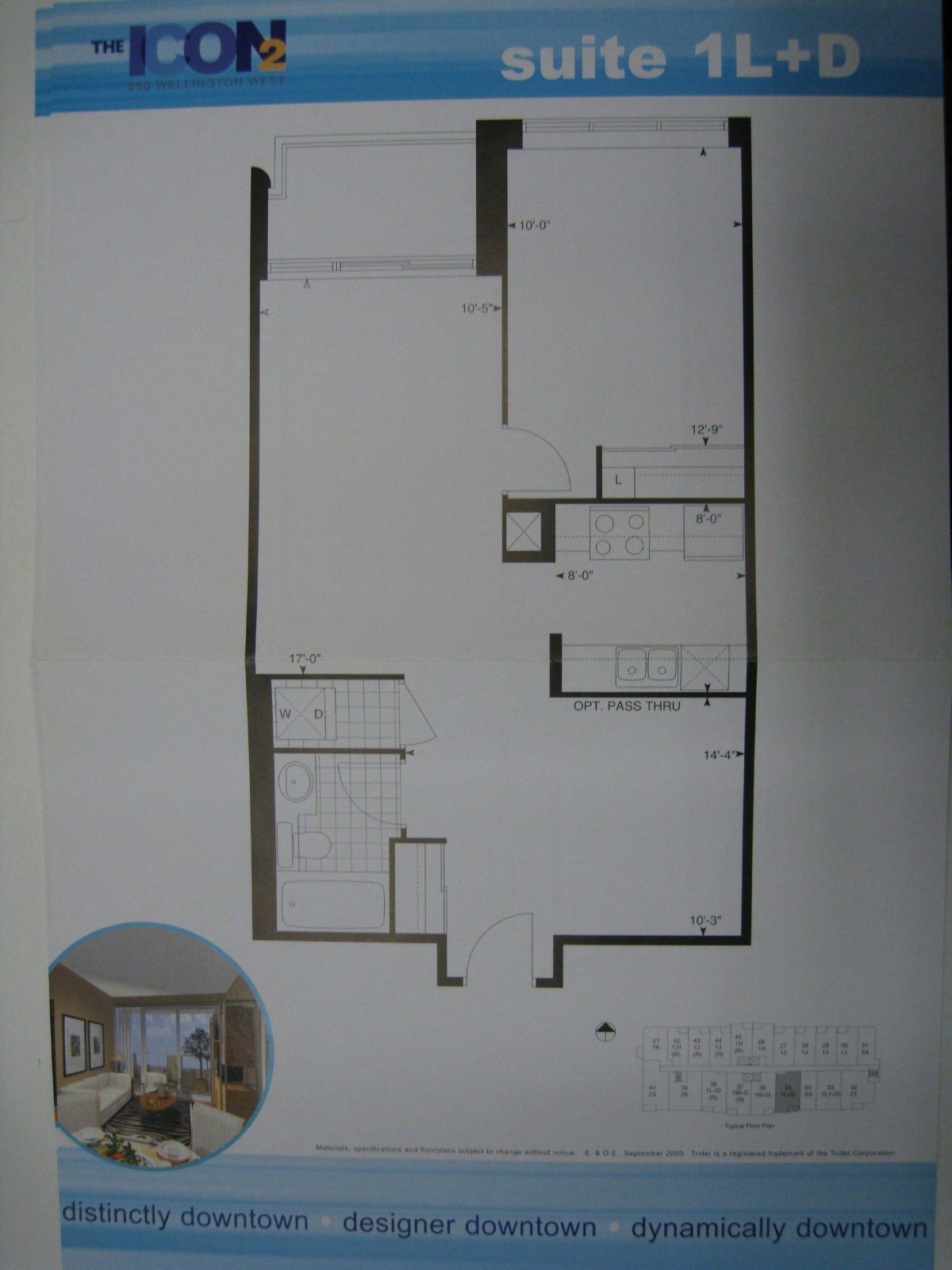 Suite 1L+D floor plan