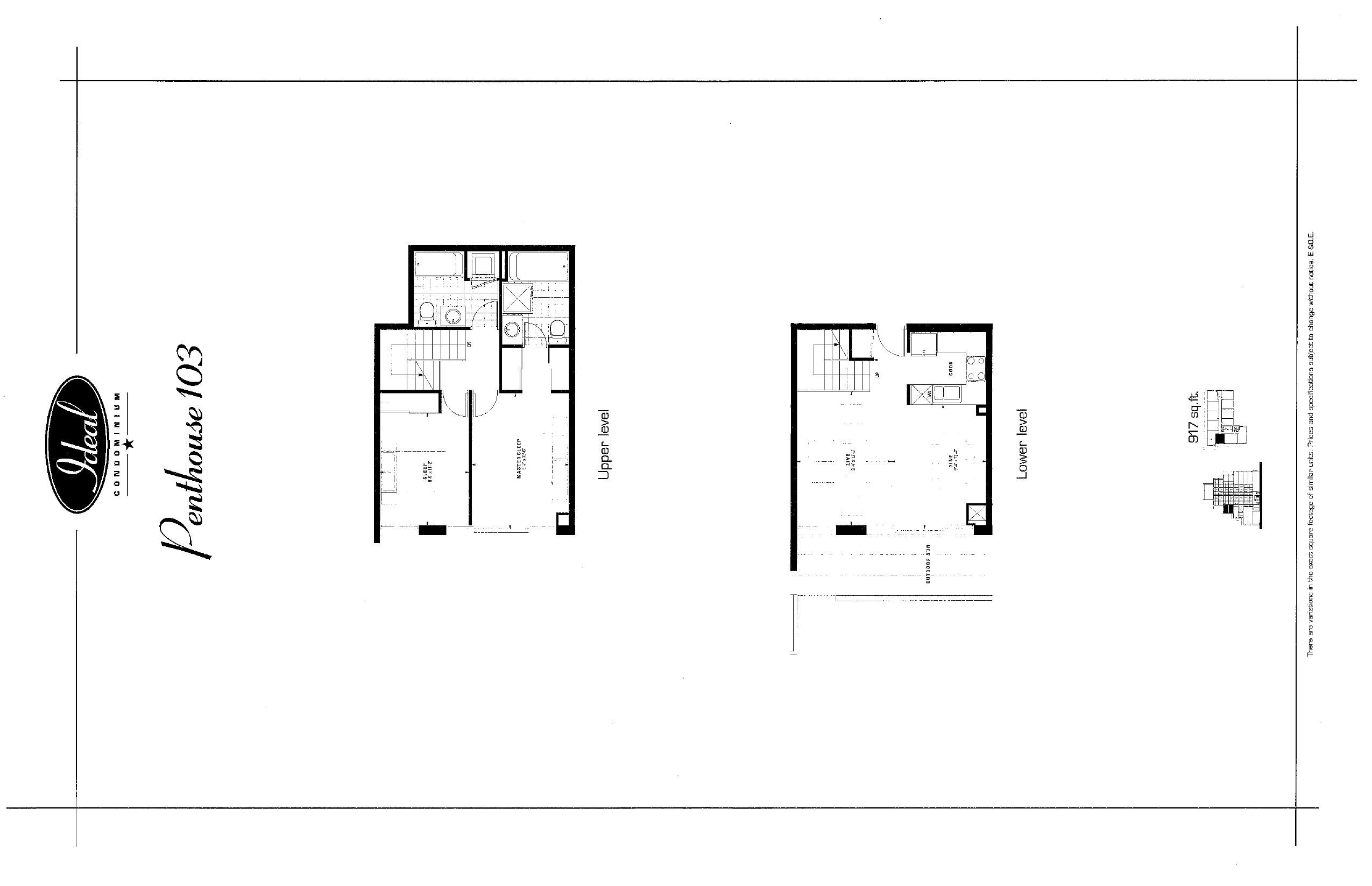 Penthouse 103 floor plan