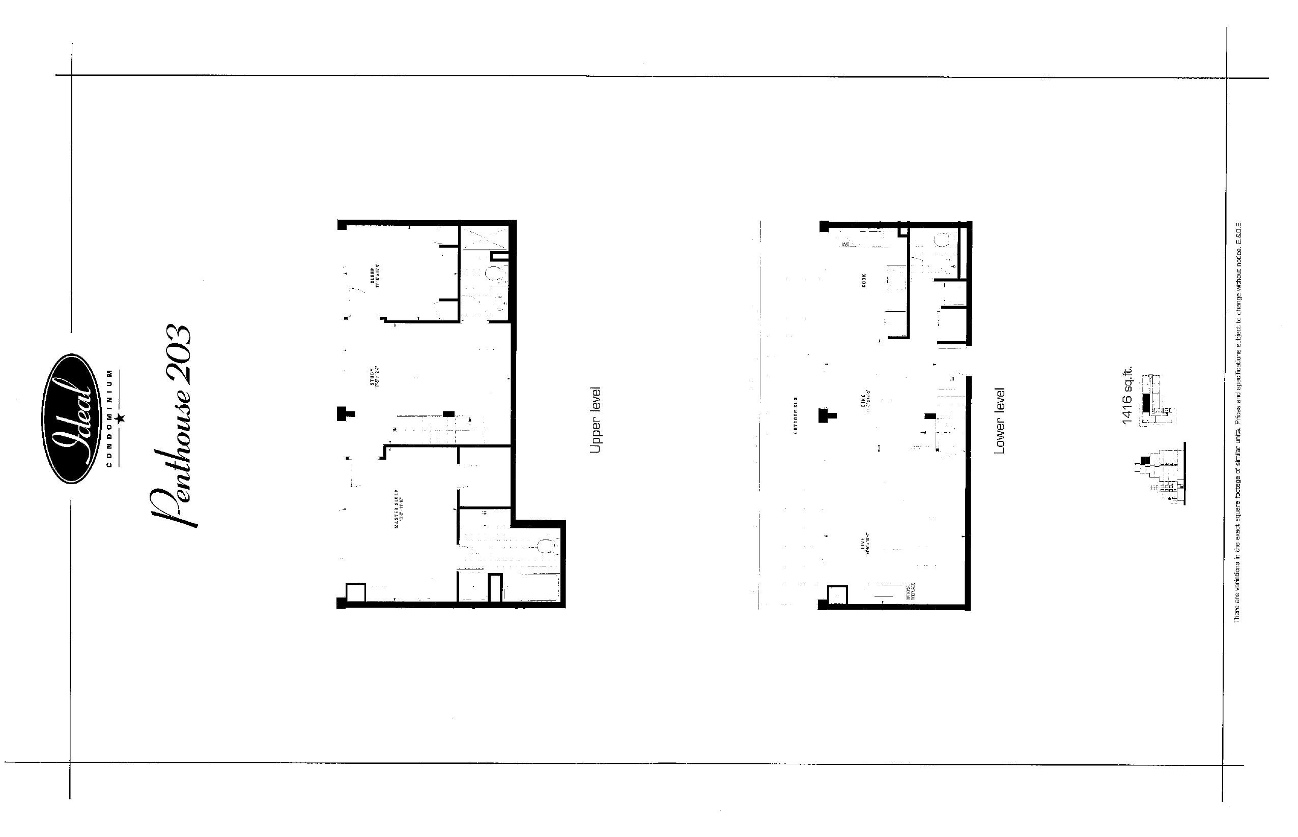 Penthouse 203 floor plan