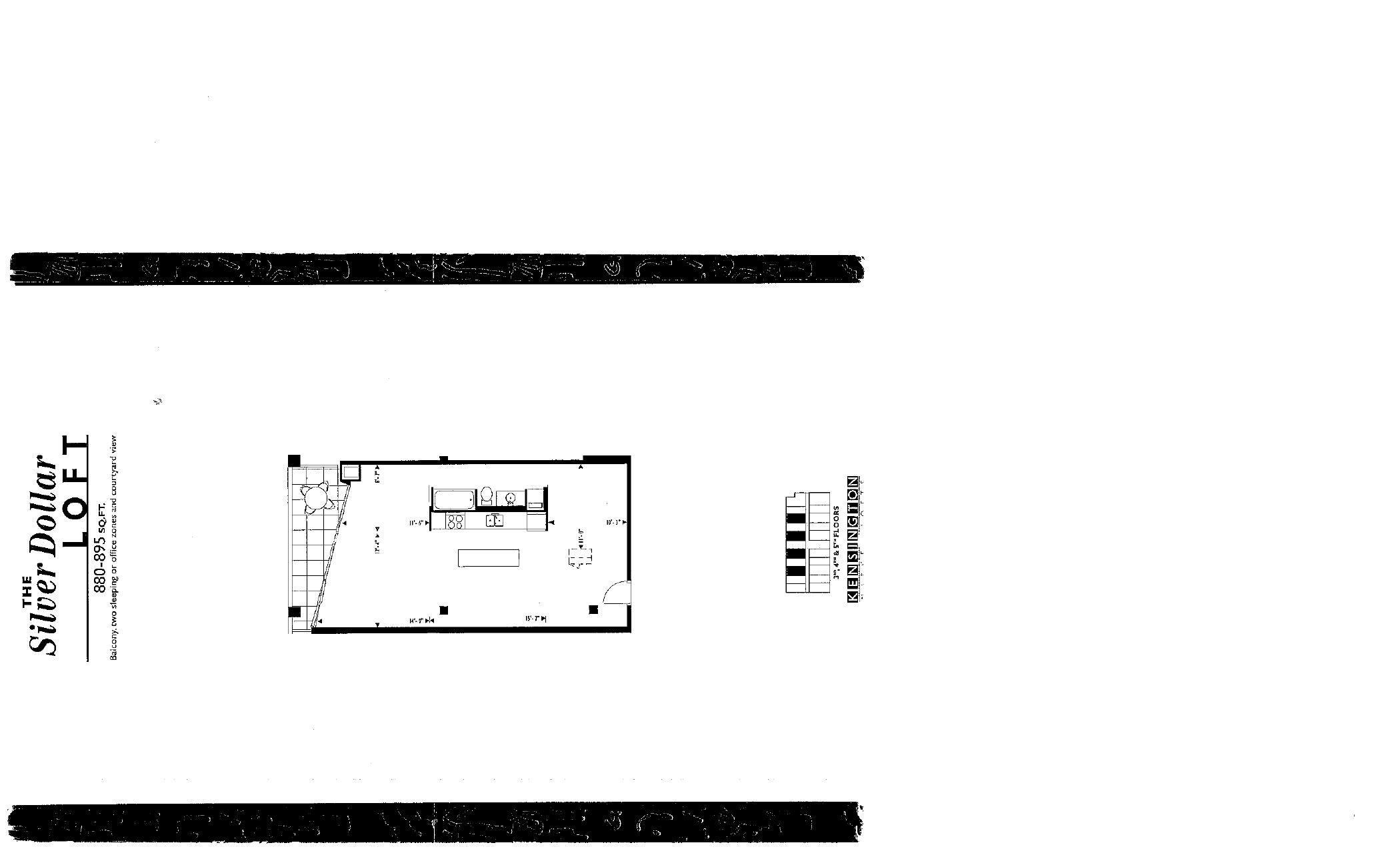 The Silver Dollar Loft floor plan