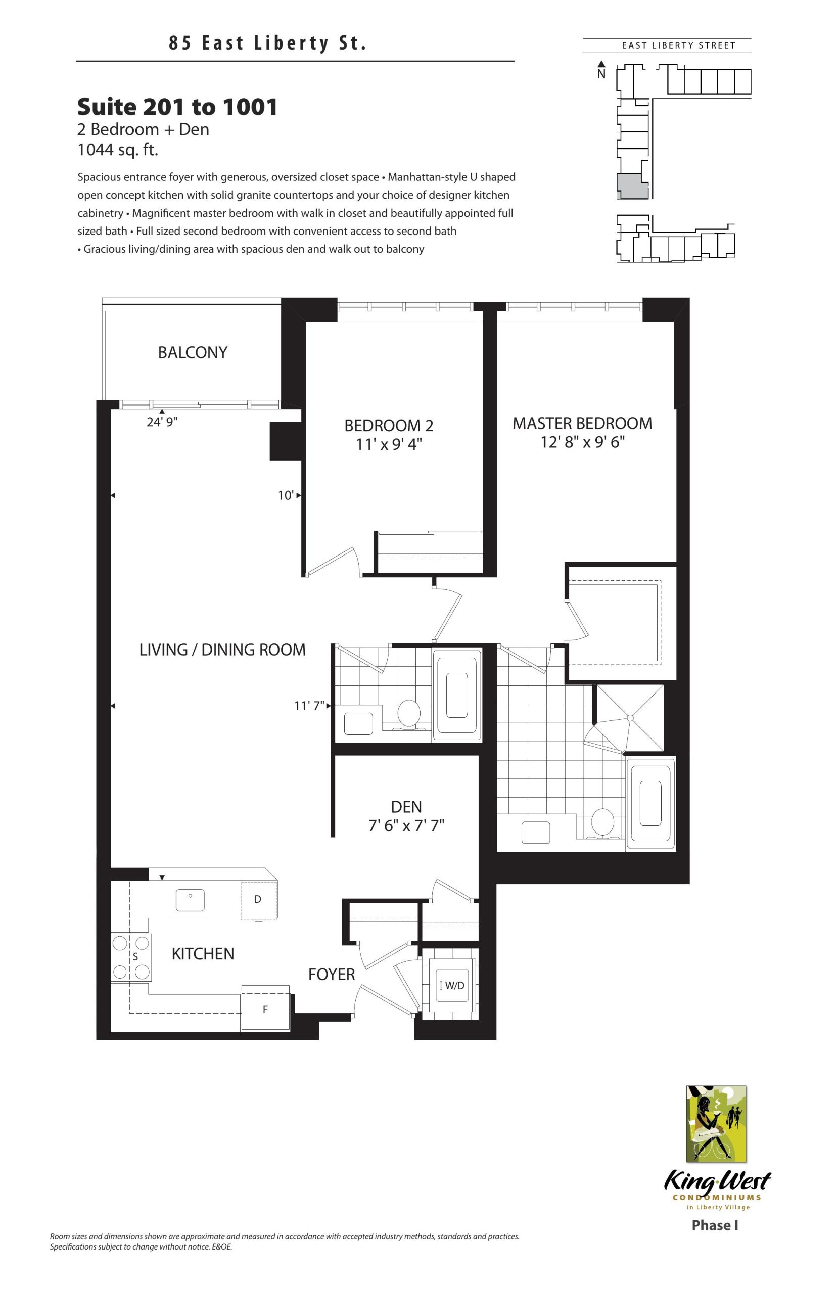 Suite 201 to 1001 floor plan
