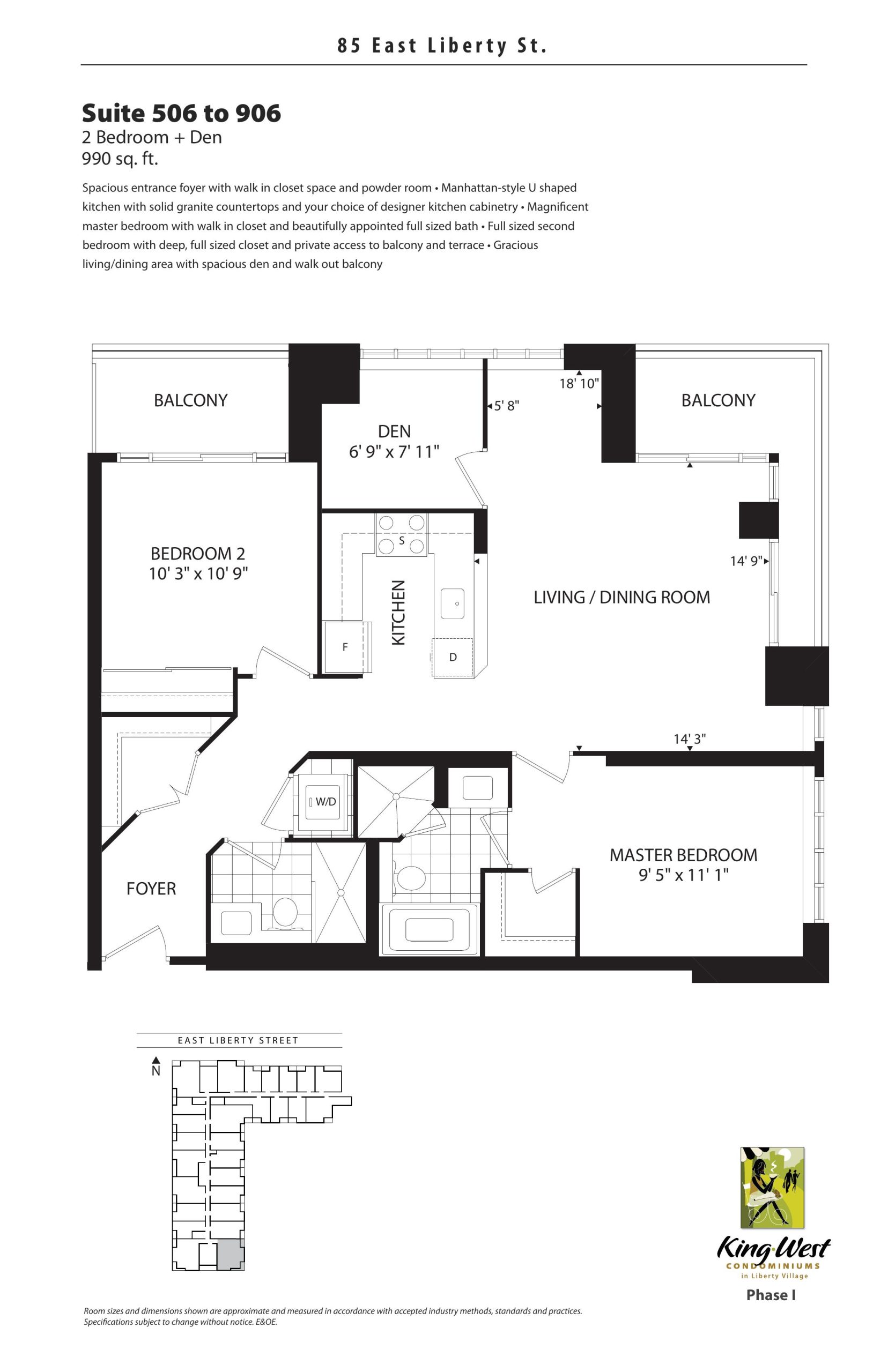 Suite 506 to 906 floor plan