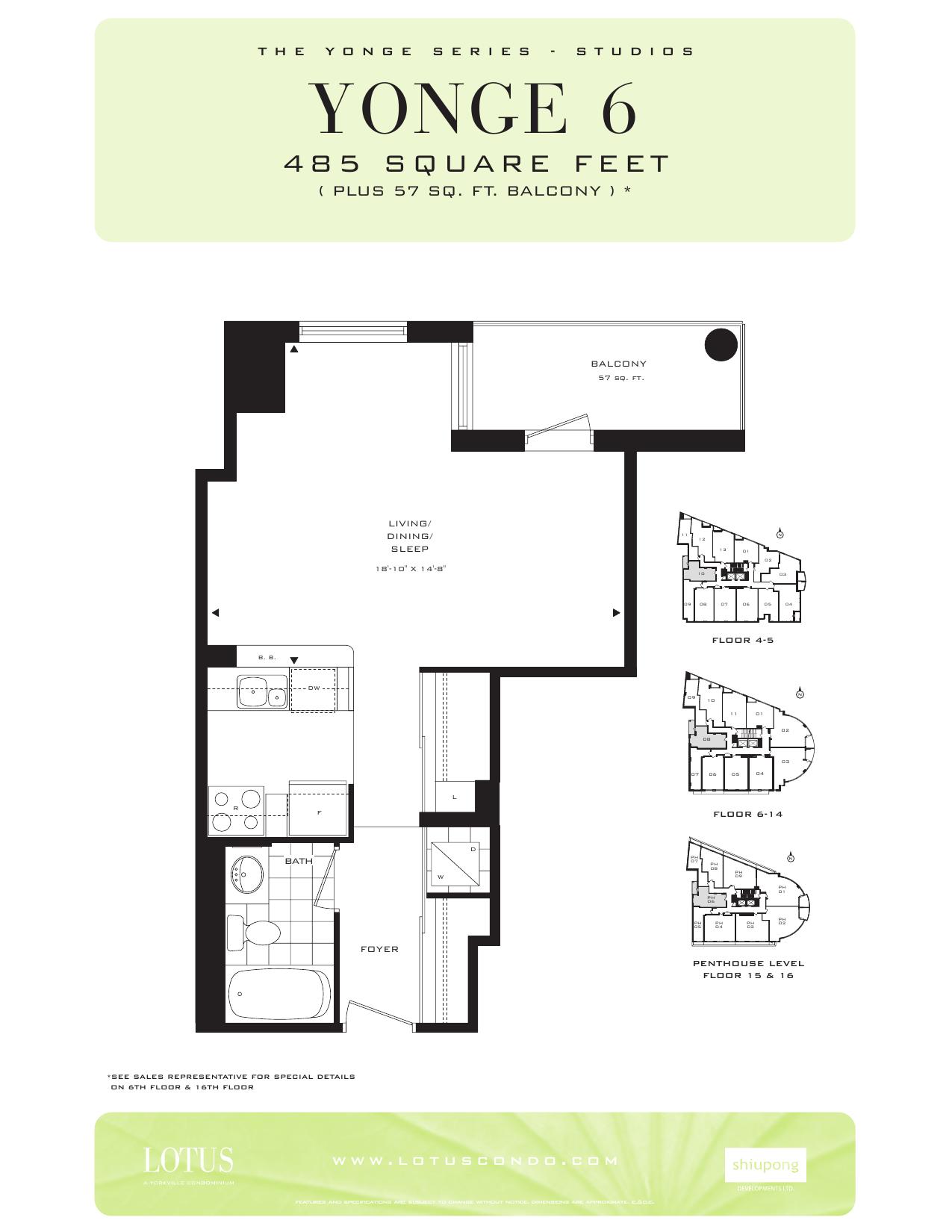 Yonge 6 floor plan