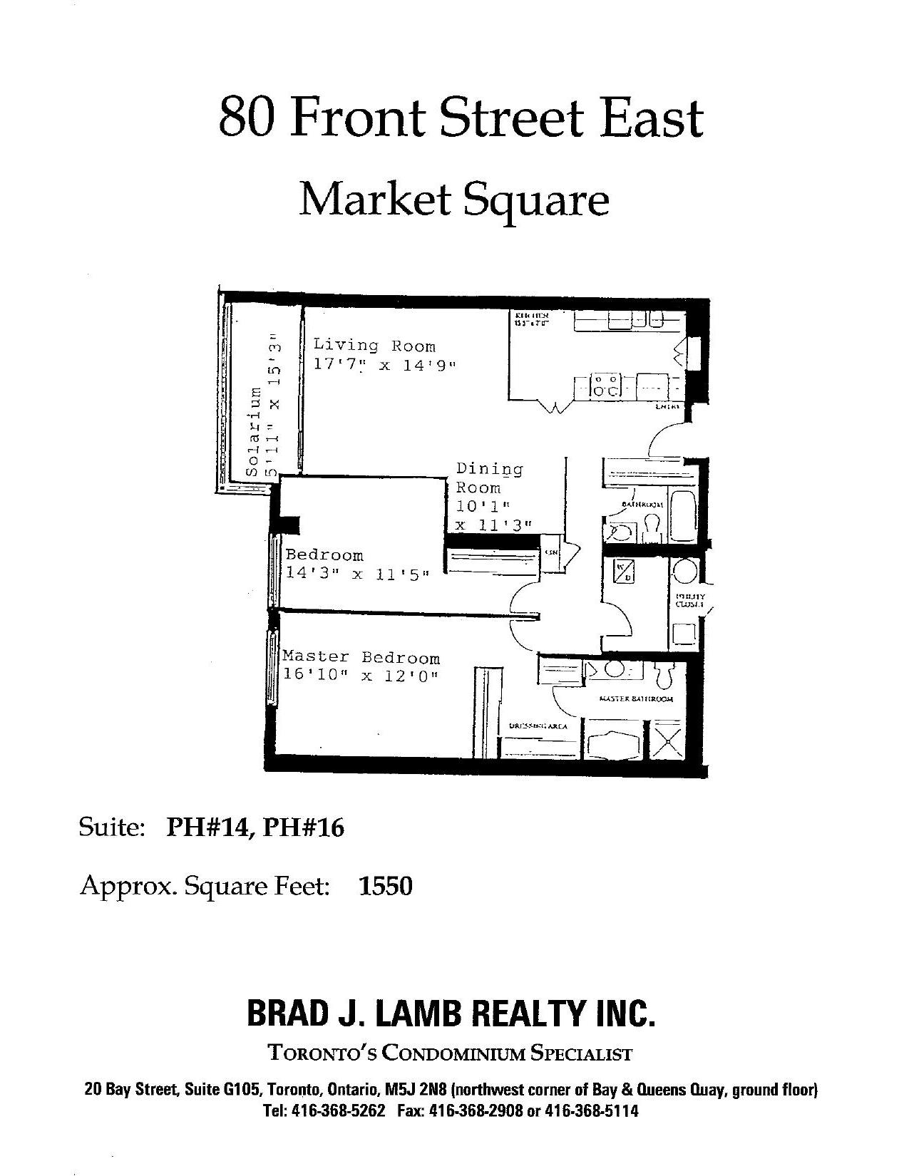 PH#14 / PH#16 (80 Front) floor plan