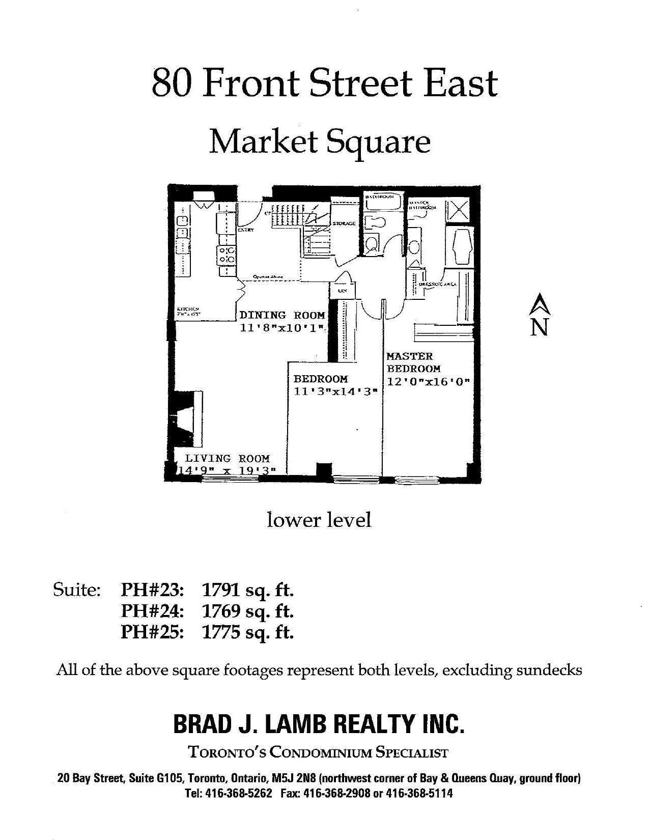 PH#23/24/25 (80 Front) floor plan