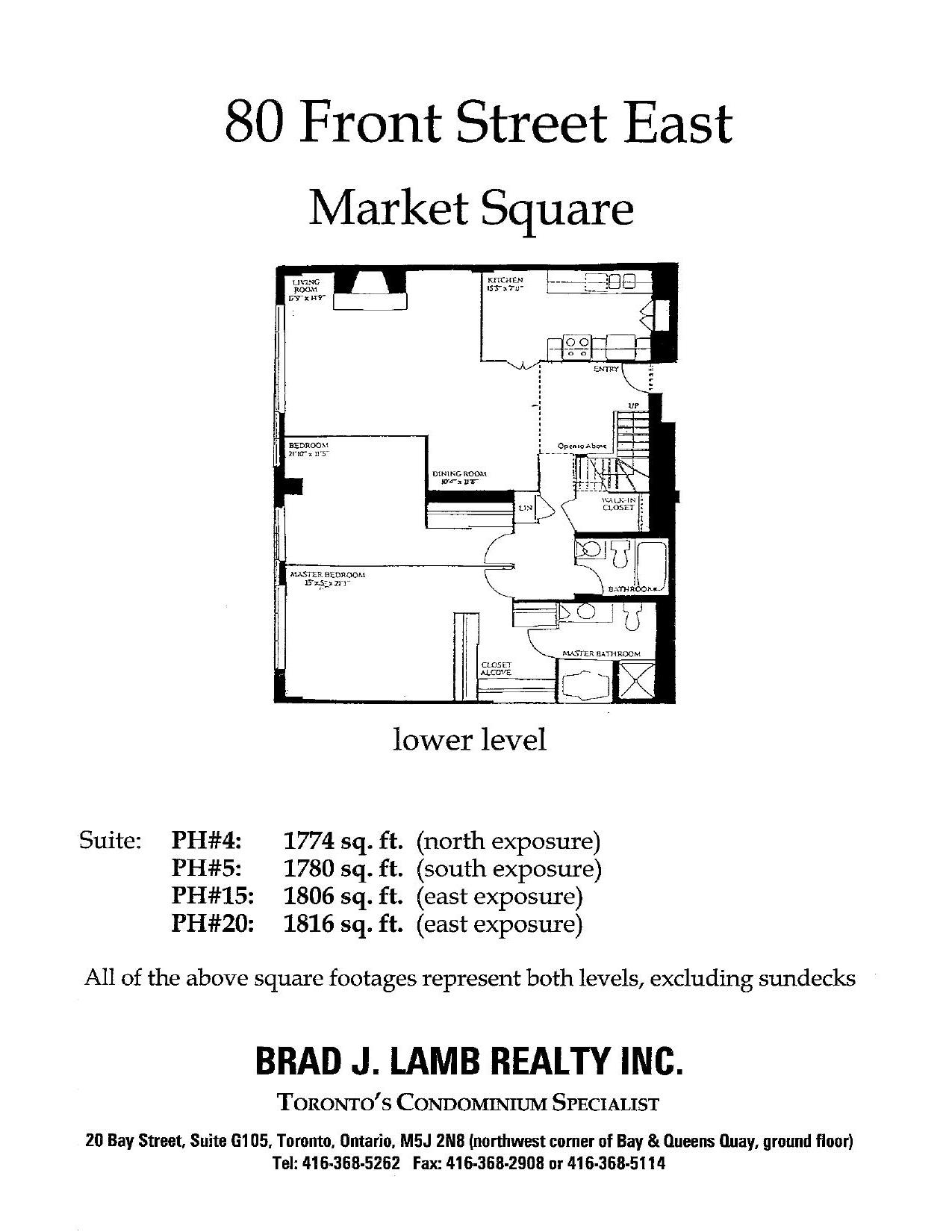 PH#4/5/15/20 (80 Front) floor plan