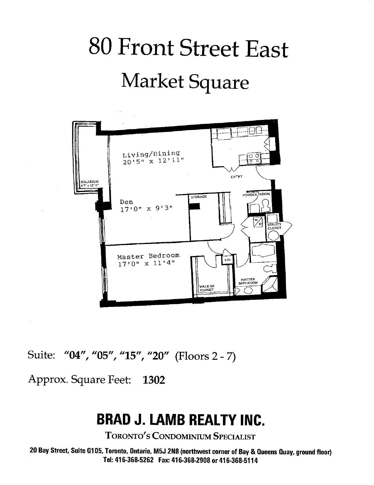 Suite 04/05/15/20 (80 Front) floor plan