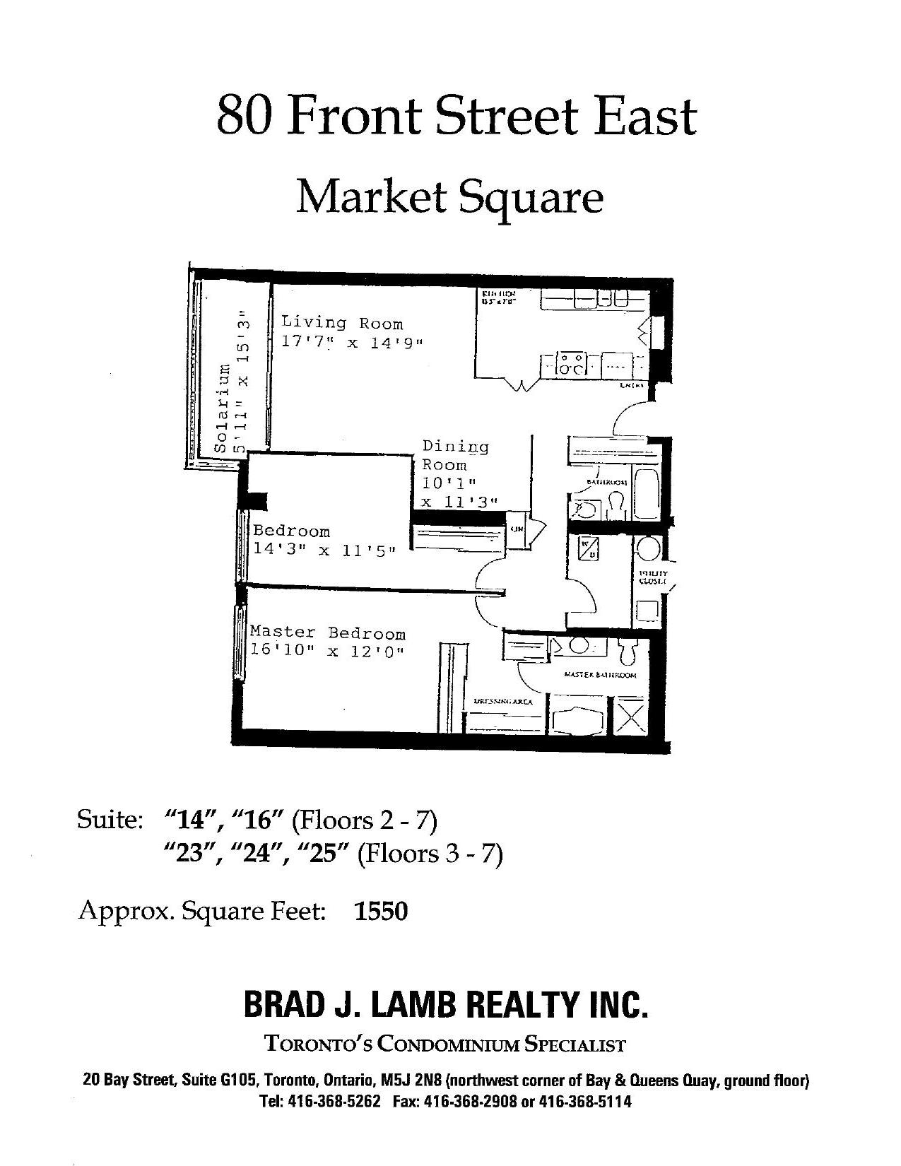 Suite 14/16/23/24/25 (80 Front) floor plan