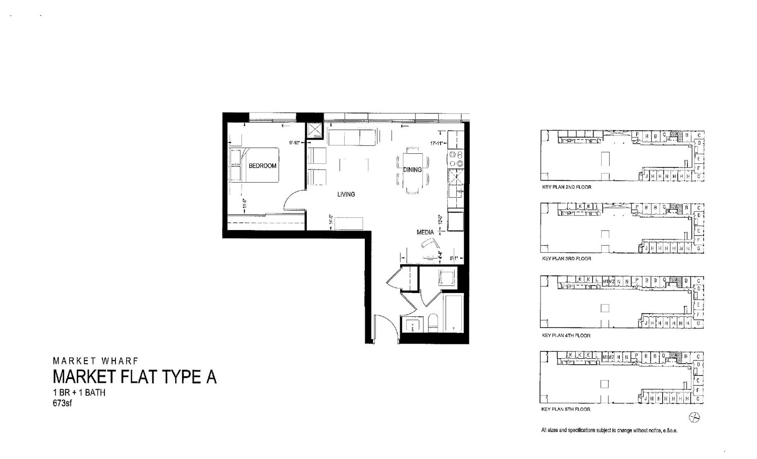 Market Flat Type A floor plan