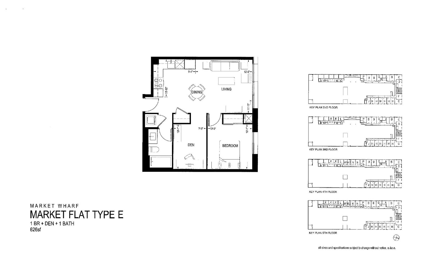 Market Flat Type E floor plan