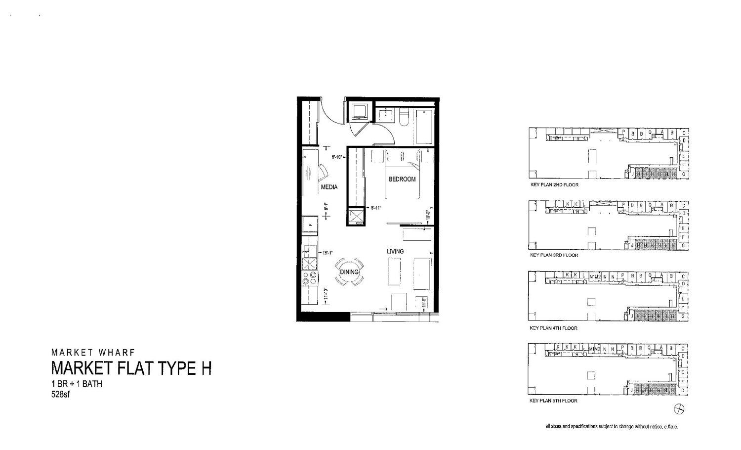 Market Flat Type H floor plan