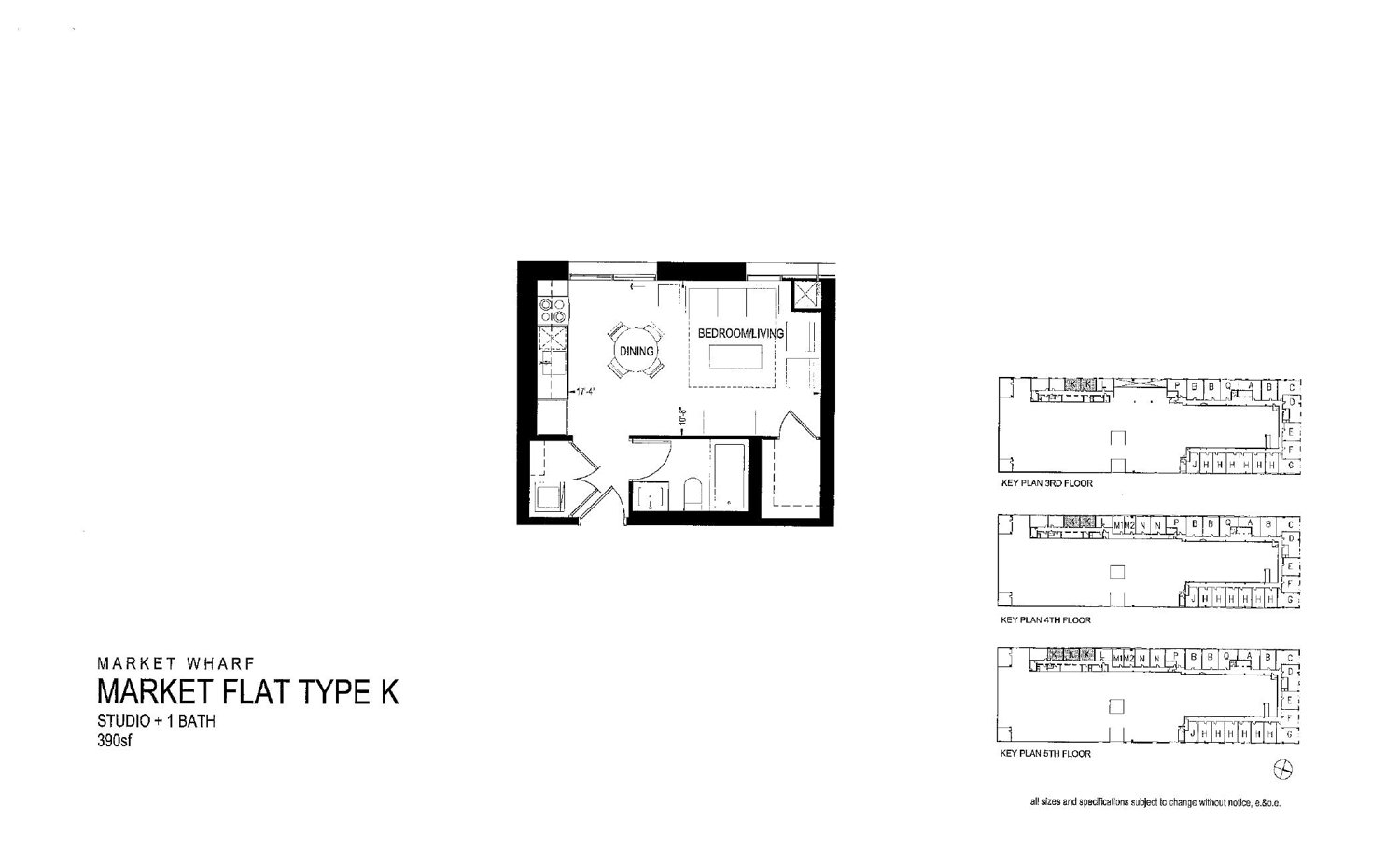 Market Flat Type K floor plan