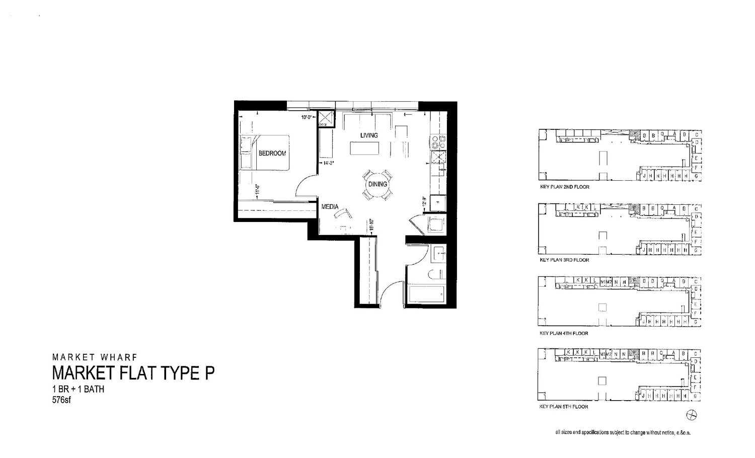 Market Flat Type P floor plan