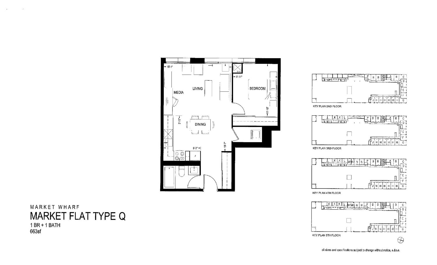 Market Flat Type Q floor plan