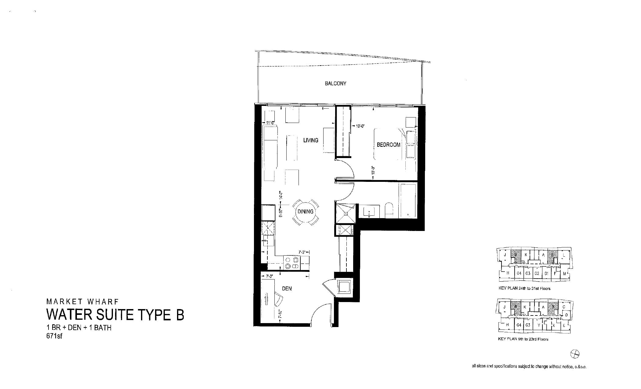 Water Suite Type B floor plan