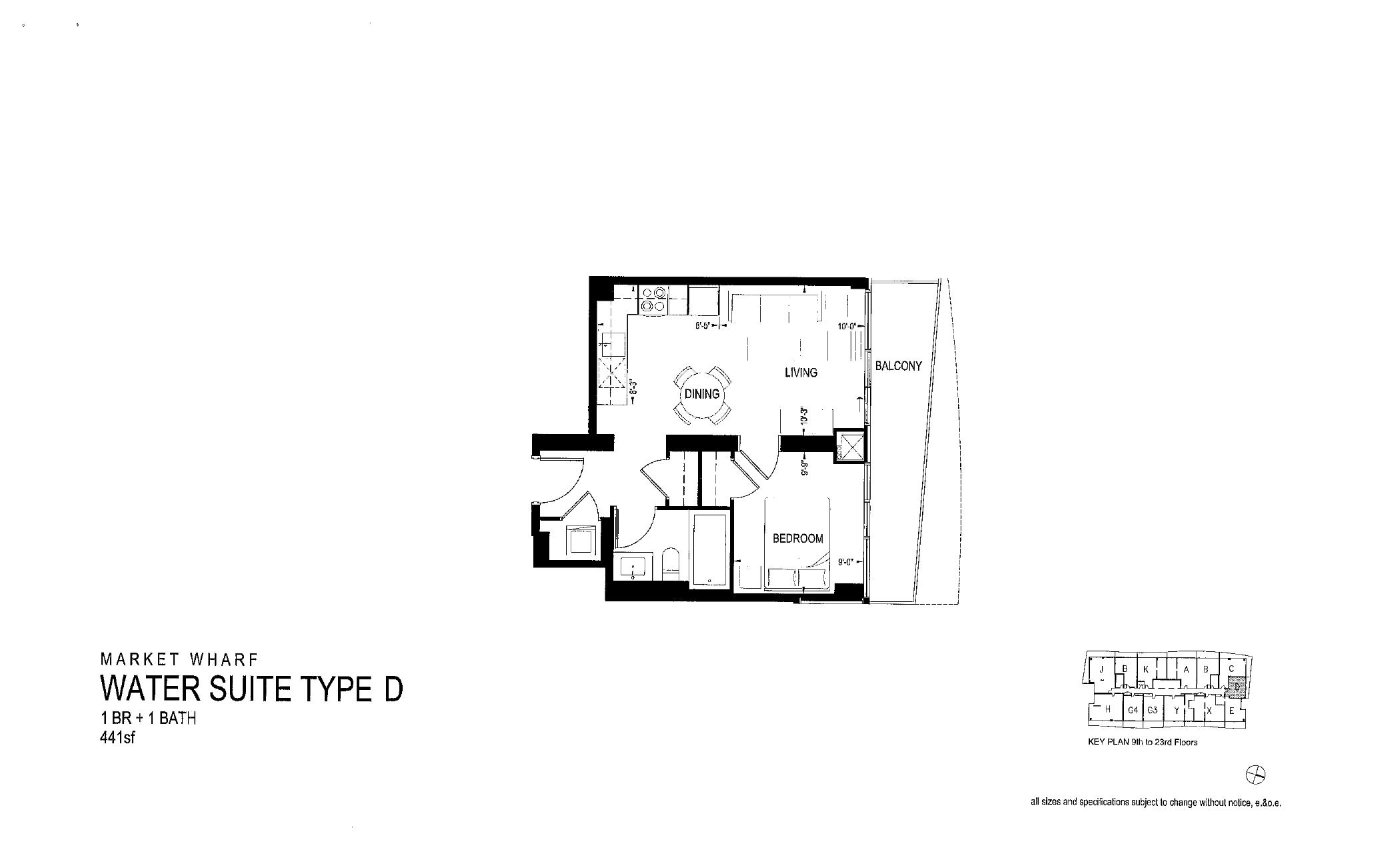 Water Suite Type D floor plan