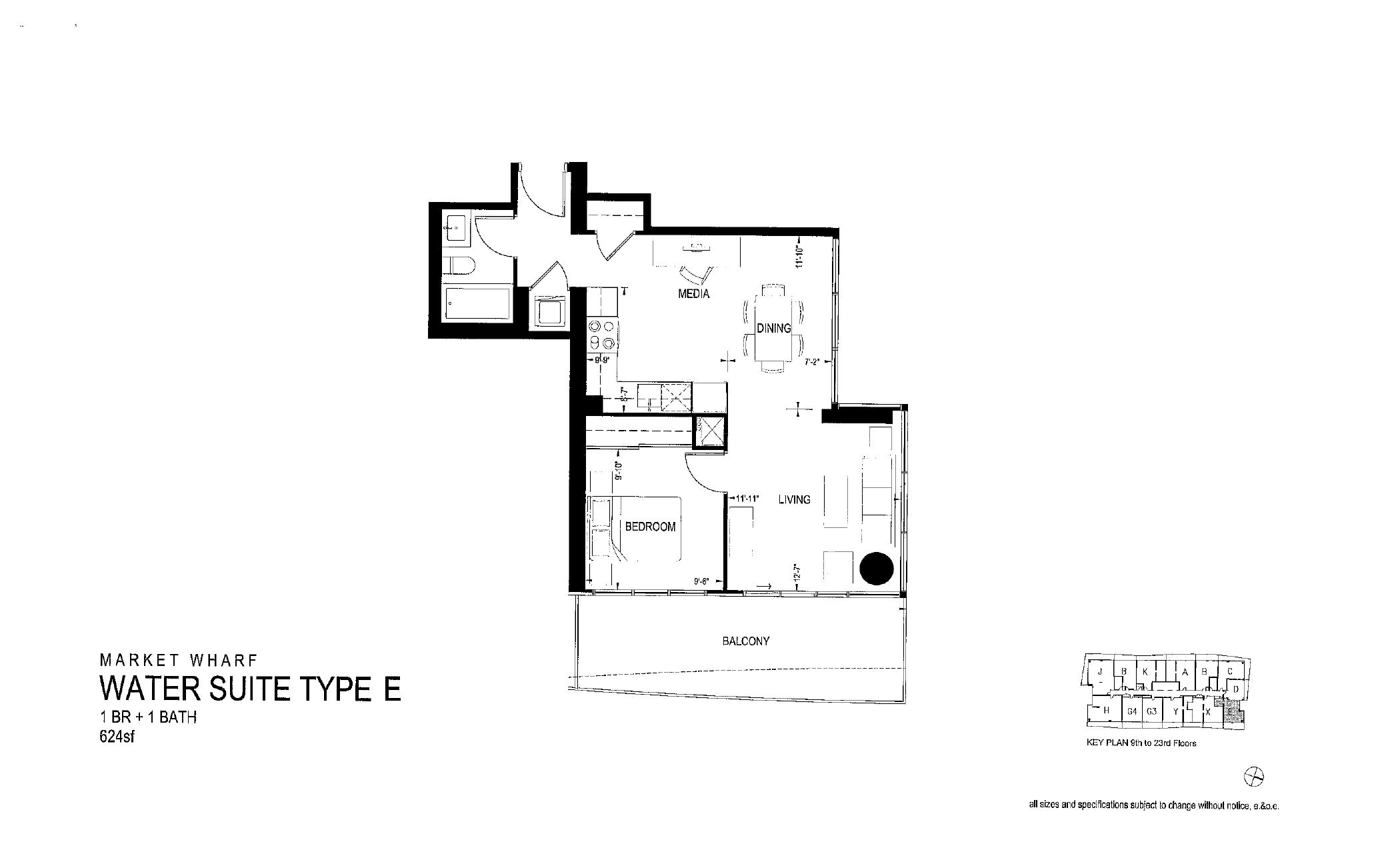 Water Suite Type E floor plan
