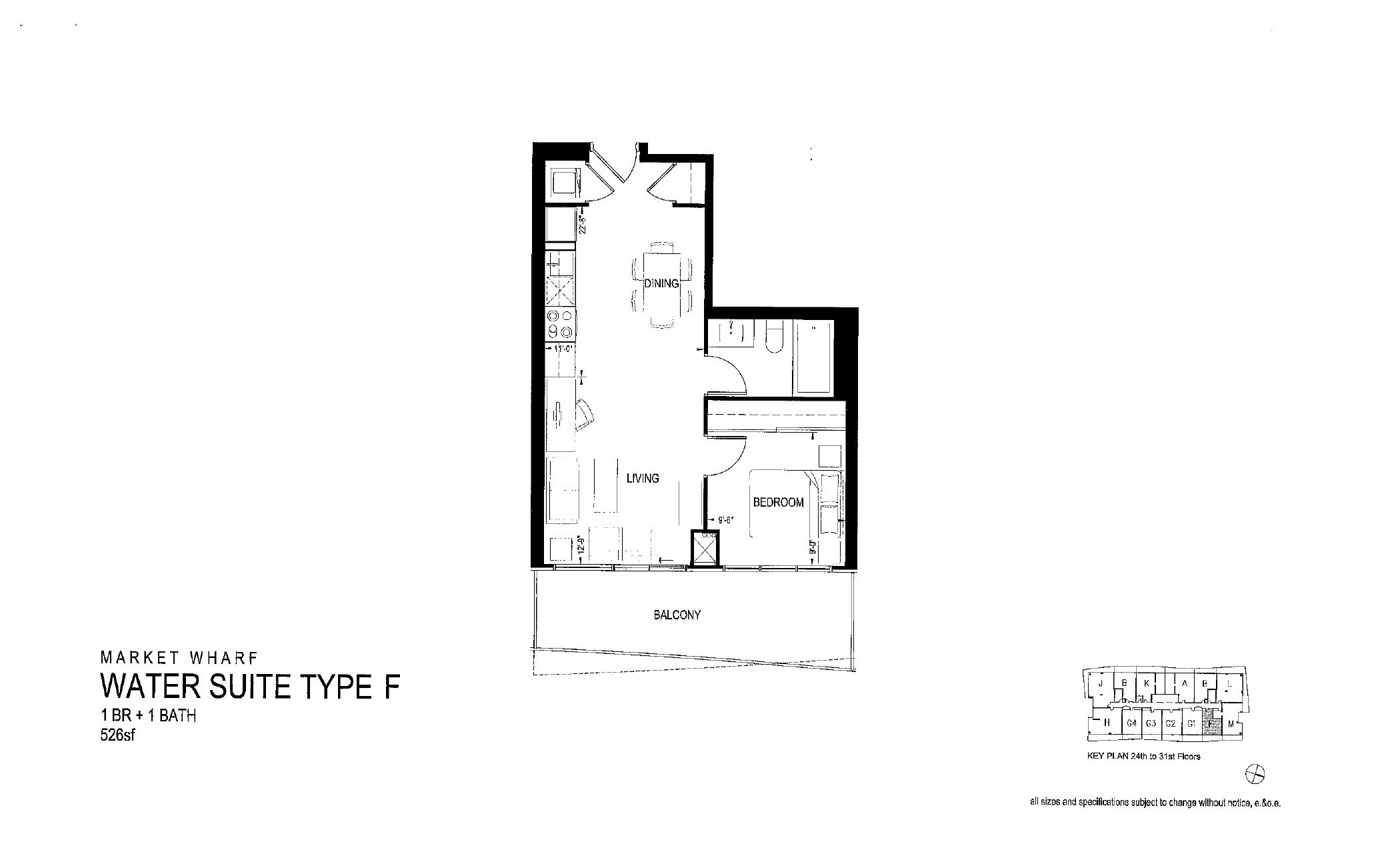 Water Suite Type F floor plan