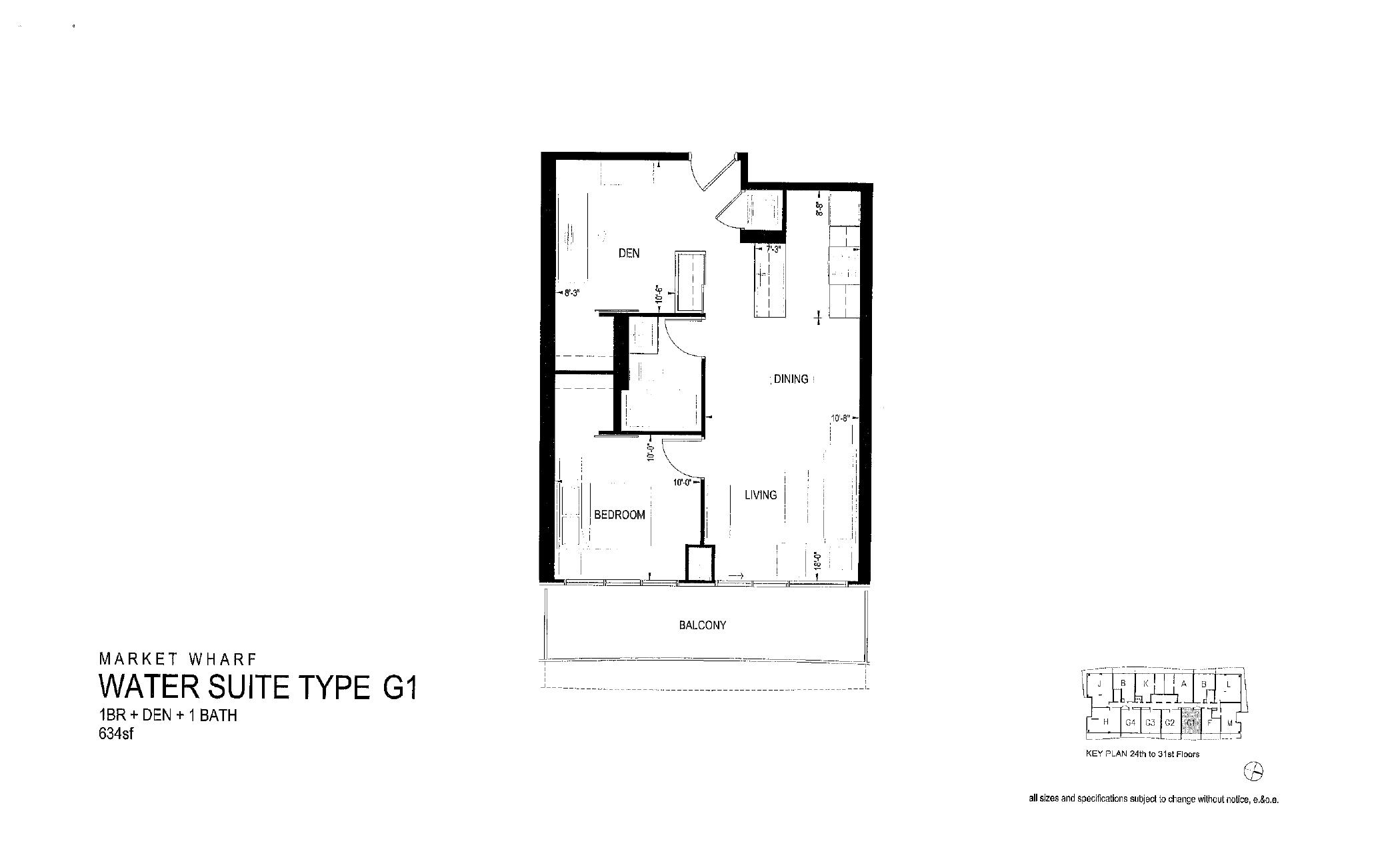 Water Suite Type G1 floor plan