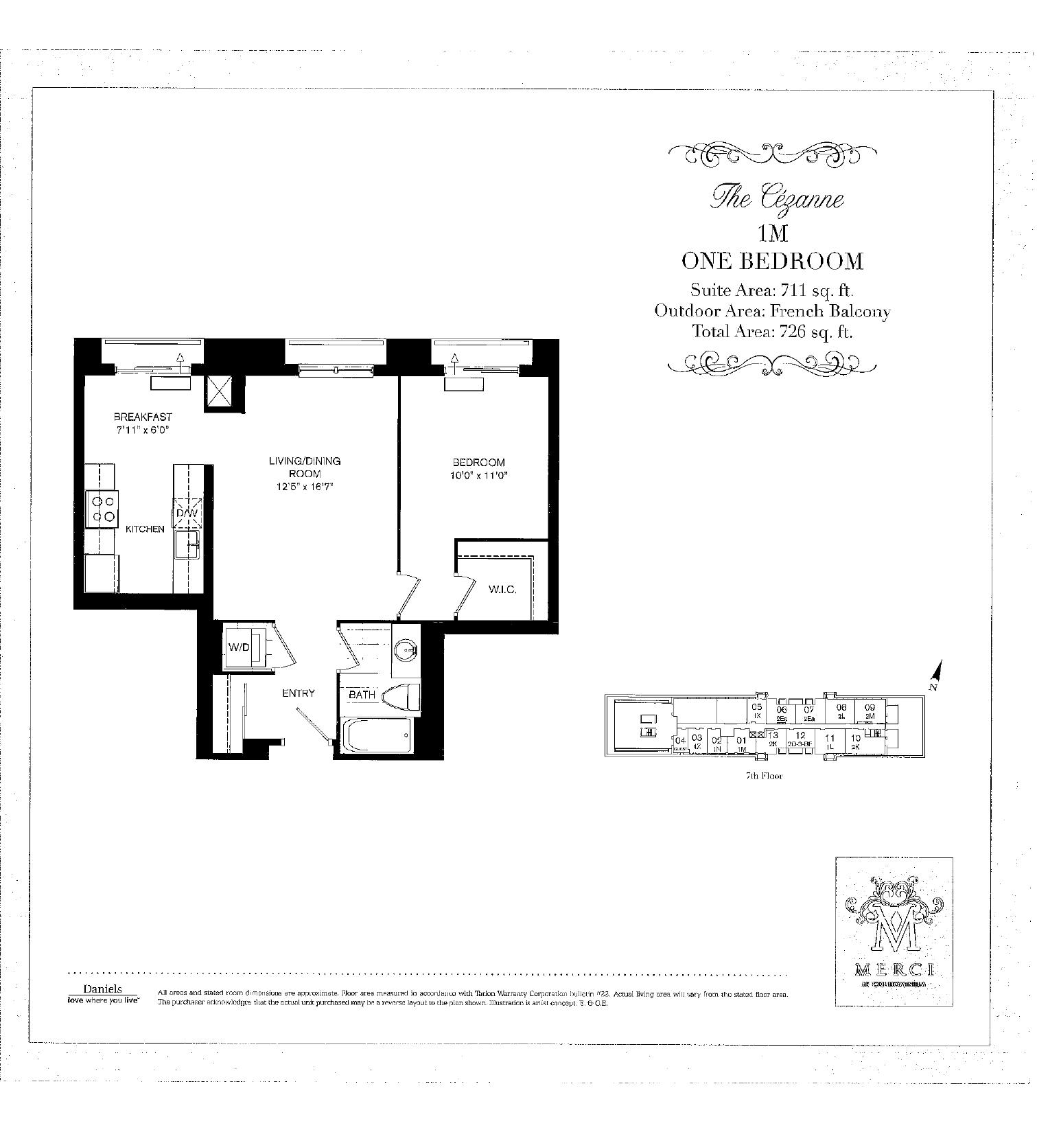 The Cezanne floor plan