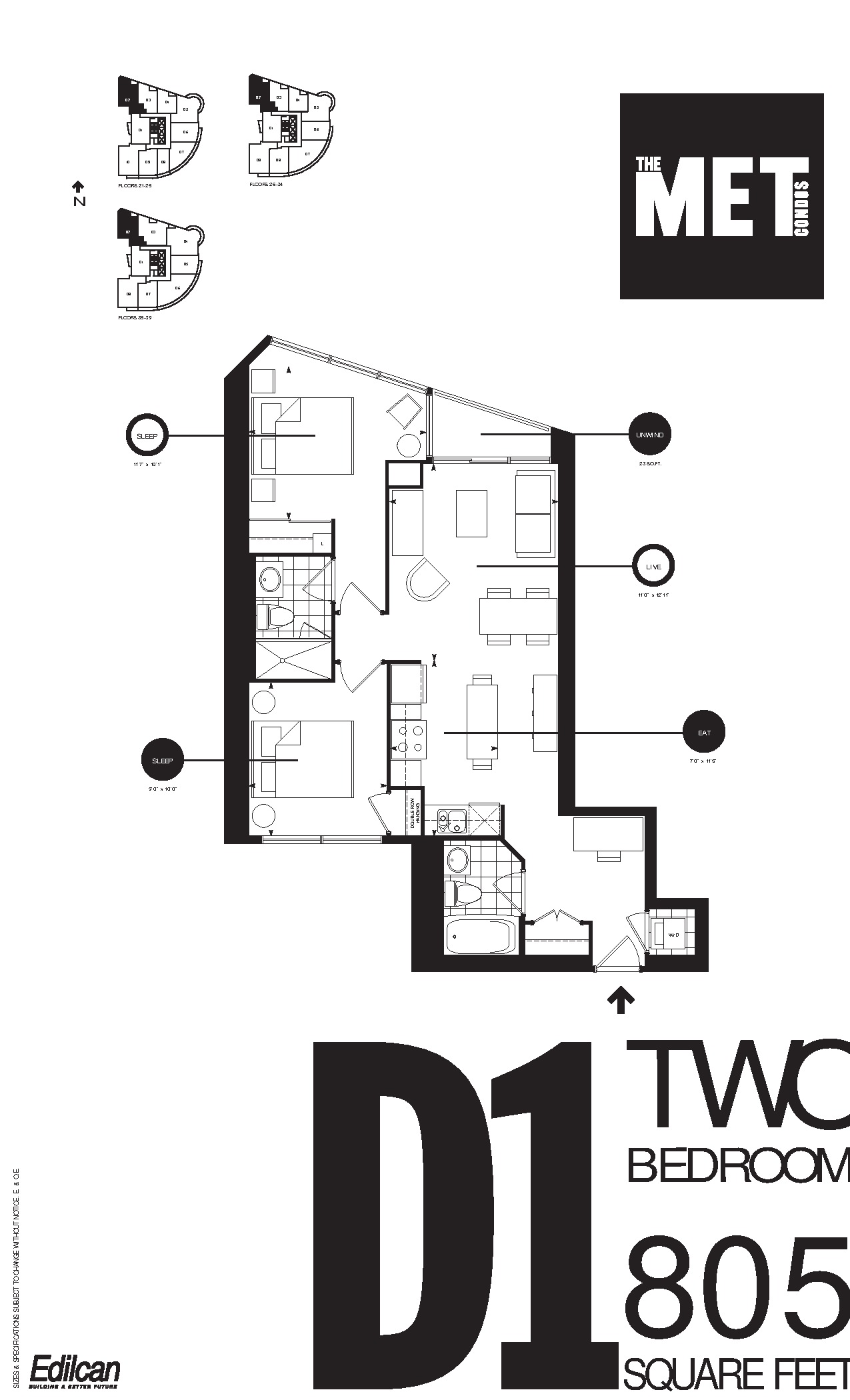 TWO 805 floor plan