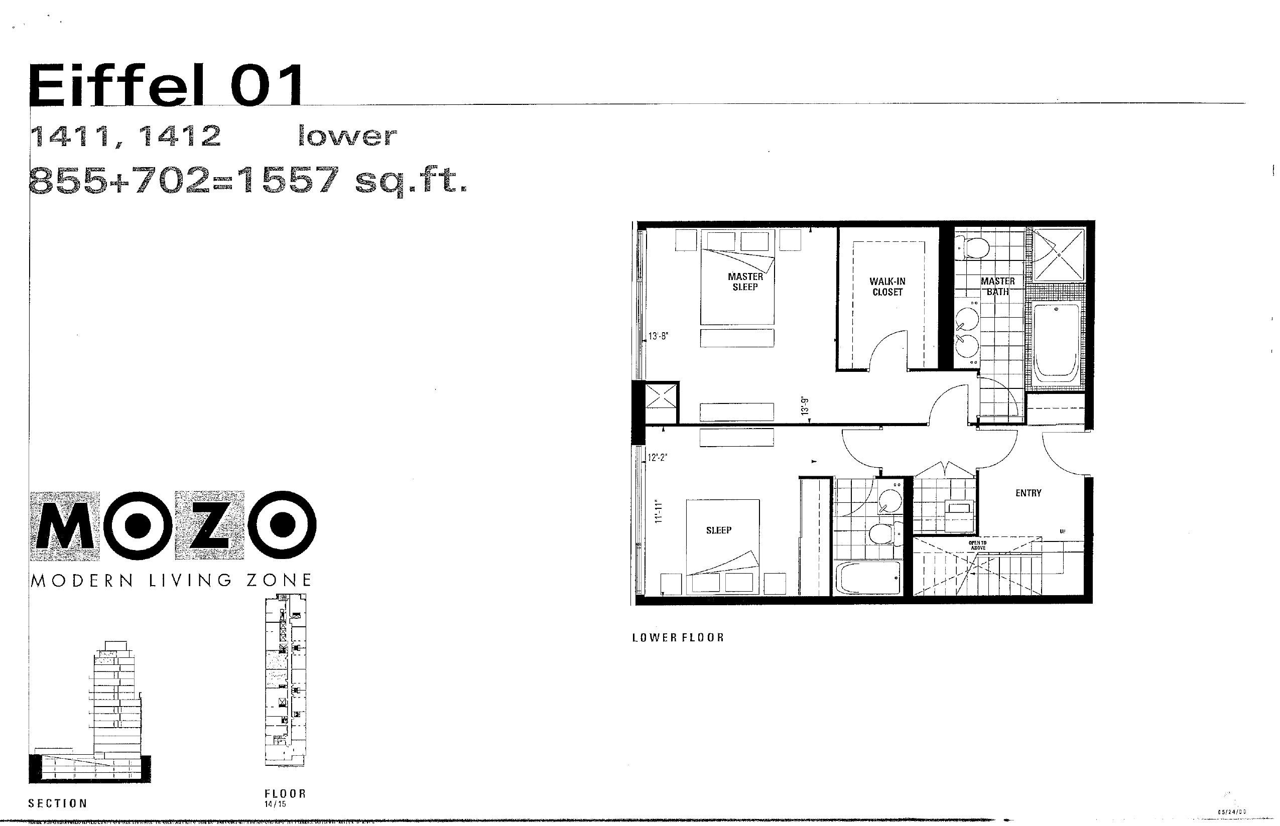 Eiffel 01 (1411/1412) floor plan