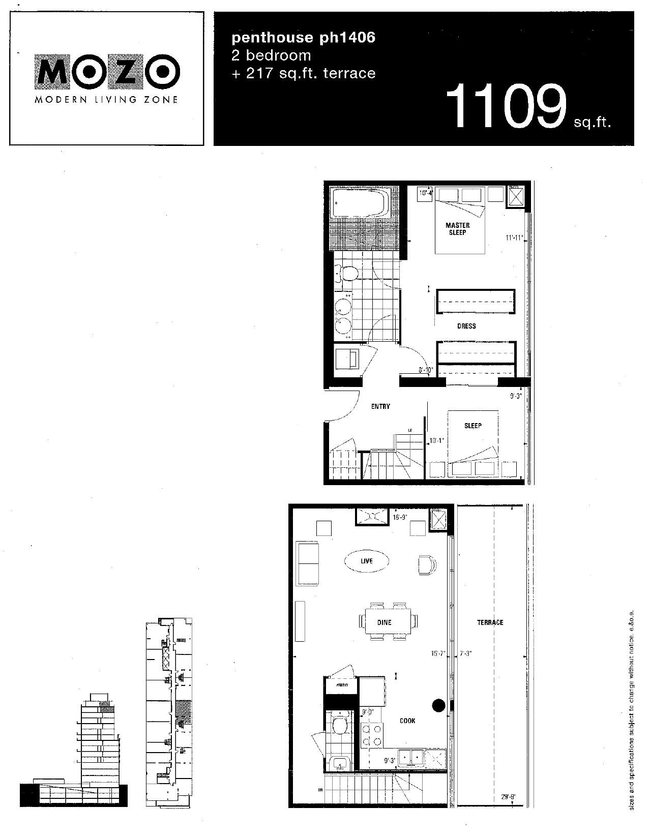 Penthouse PH1406 floor plan