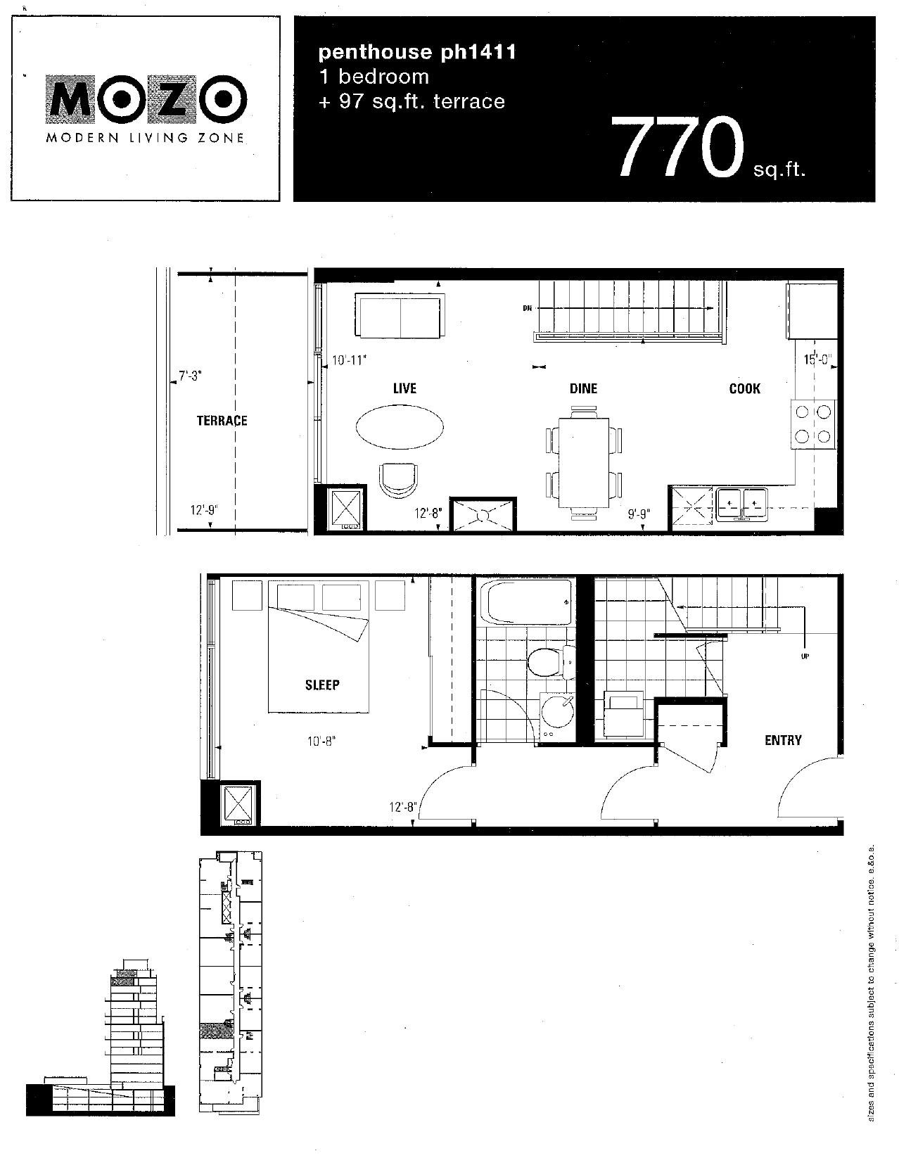 Penthouse PH1411 floor plan
