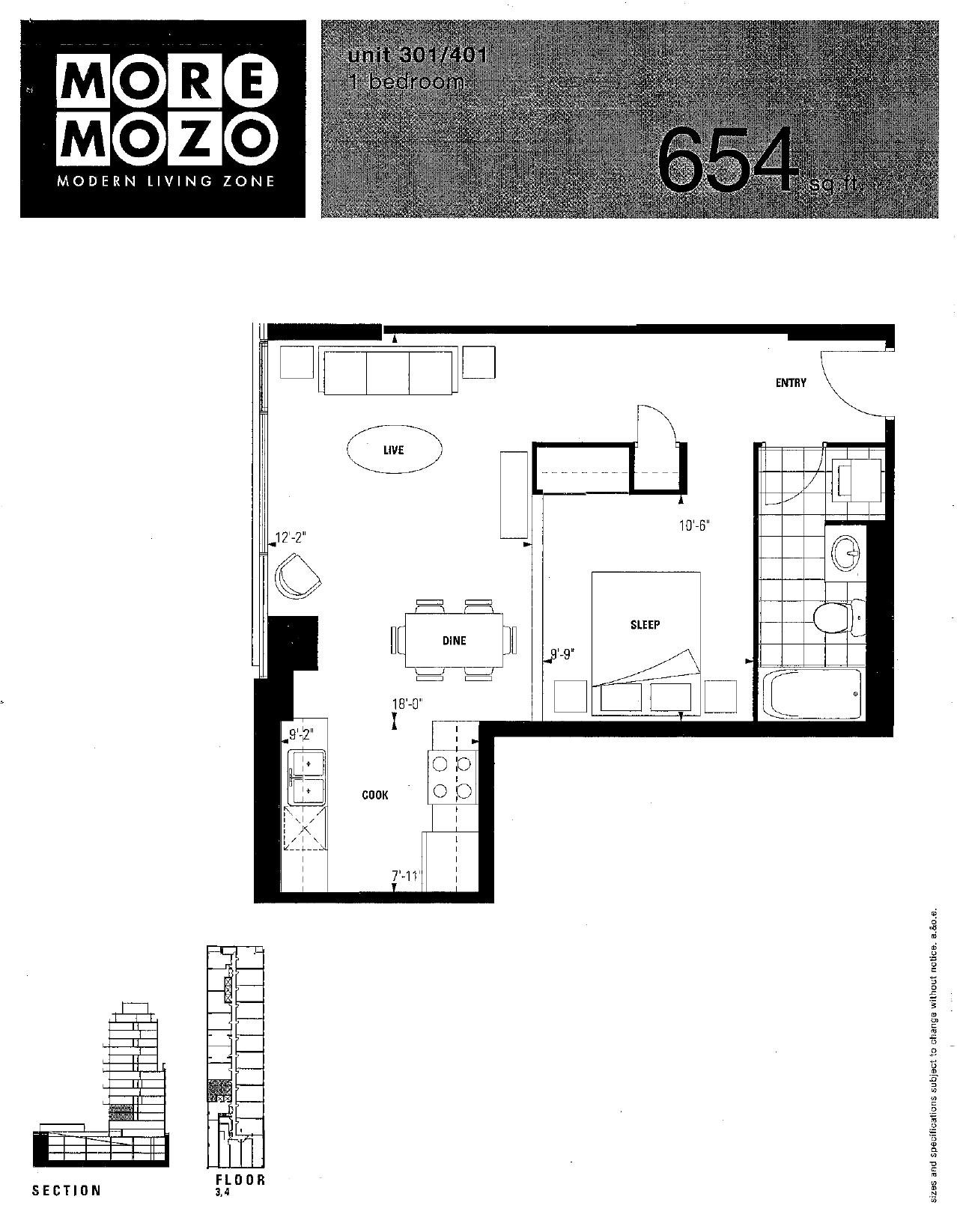 Unit 301/401 floor plan