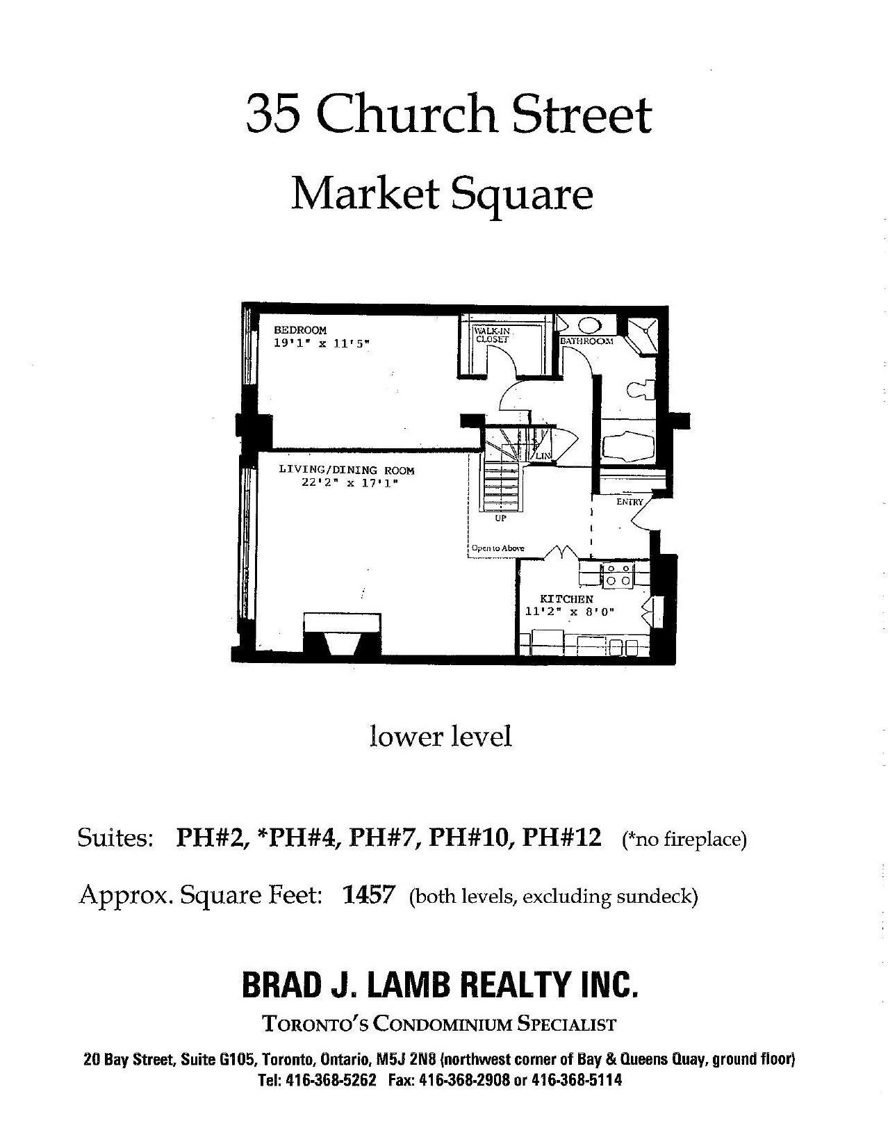 PH#2/4/7/10/12 (35 Church) floor plan