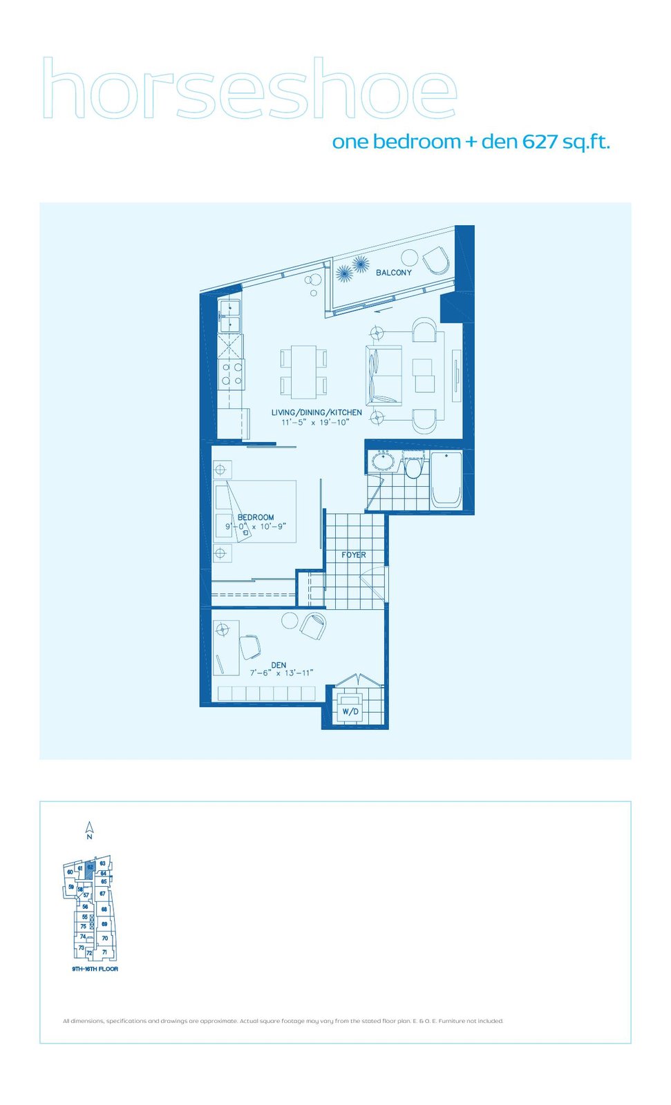 Horseshoe floor plan