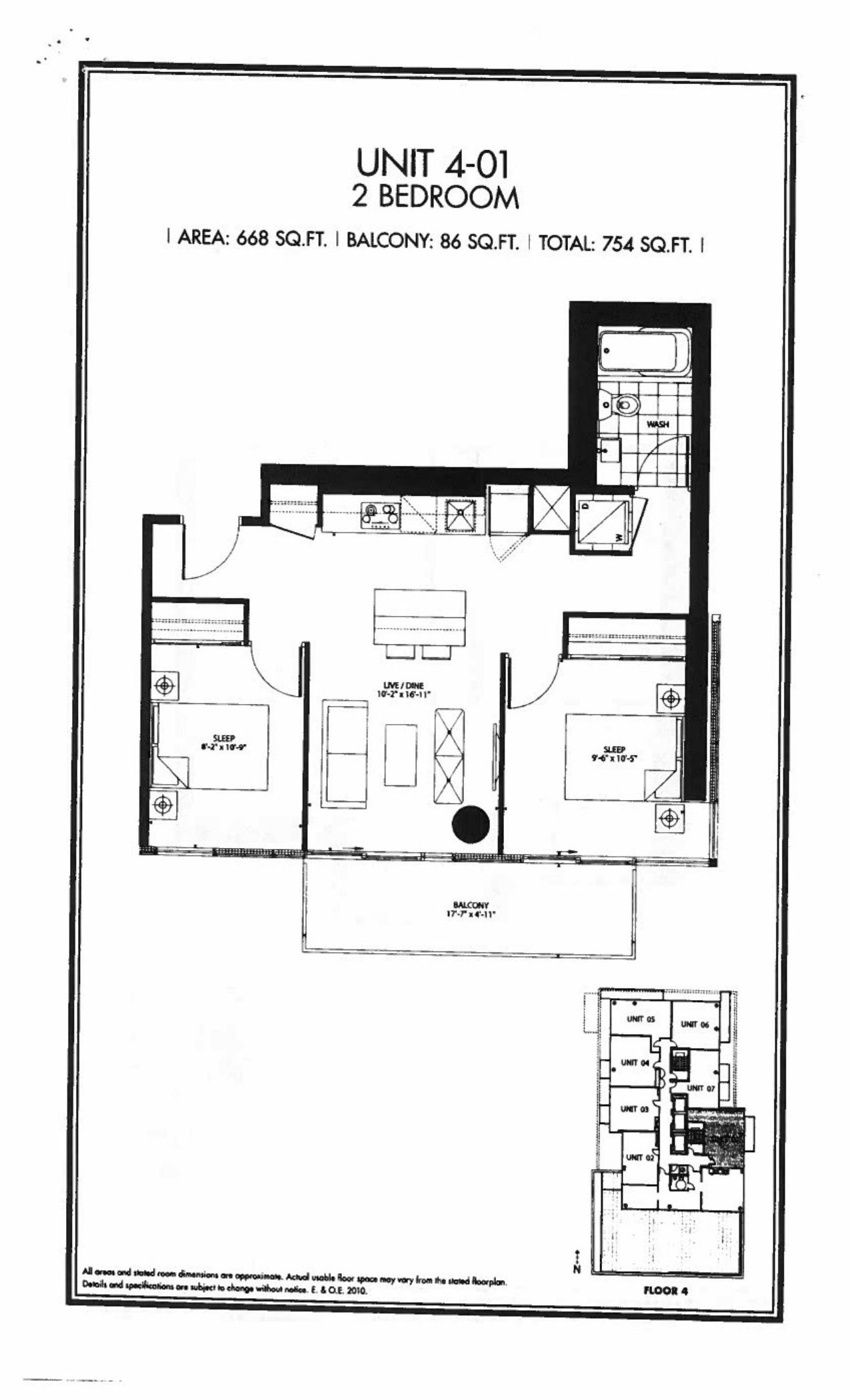 Unit 4-01 floor plan