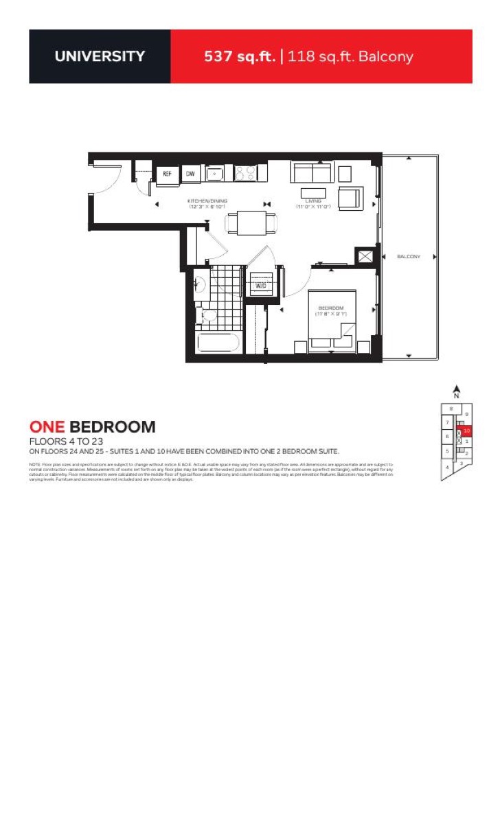 University floor plan